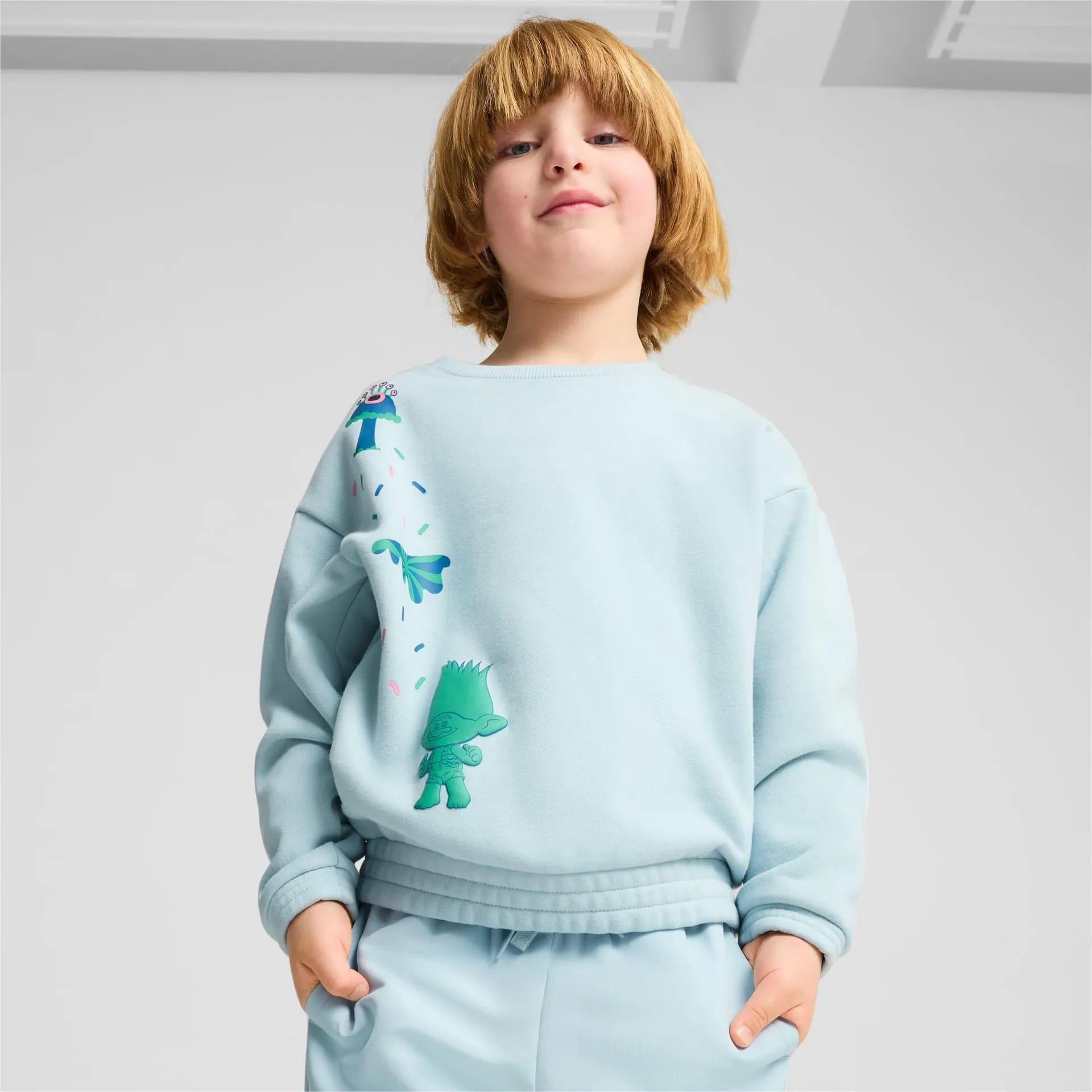 PUMA x TROLLS Graphic Crew Sweat Kids