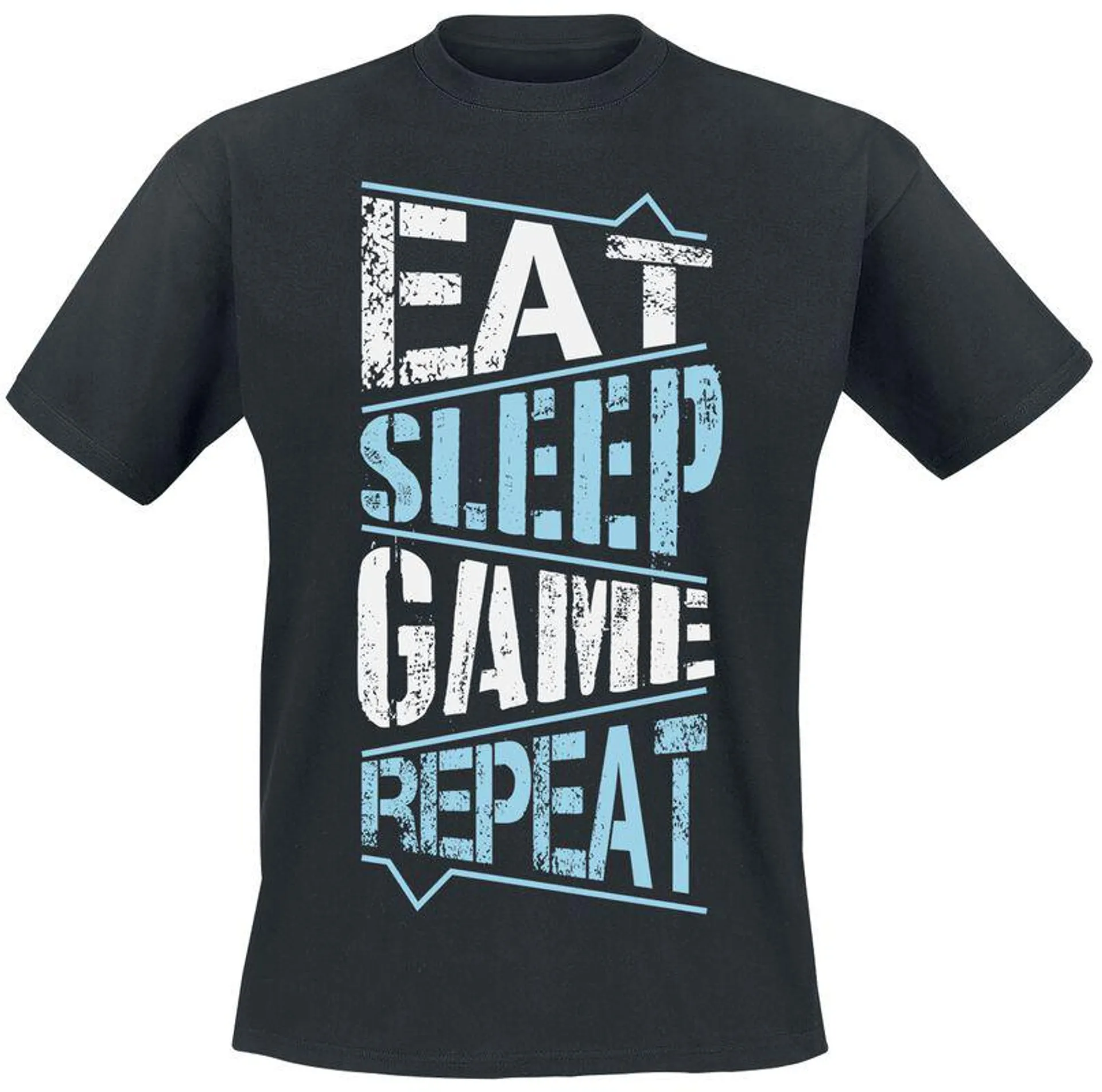 "Eat Sleep Game Repeat" Camiseta Negro de Eat Sleep Game Repeat