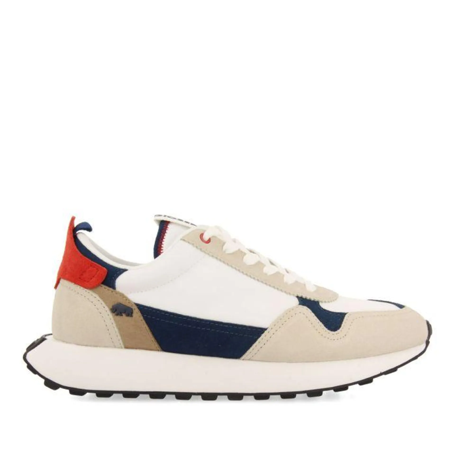WHITE SNEAKERS WITH COLOR CONTRASTS FOR MEN ZENNOR