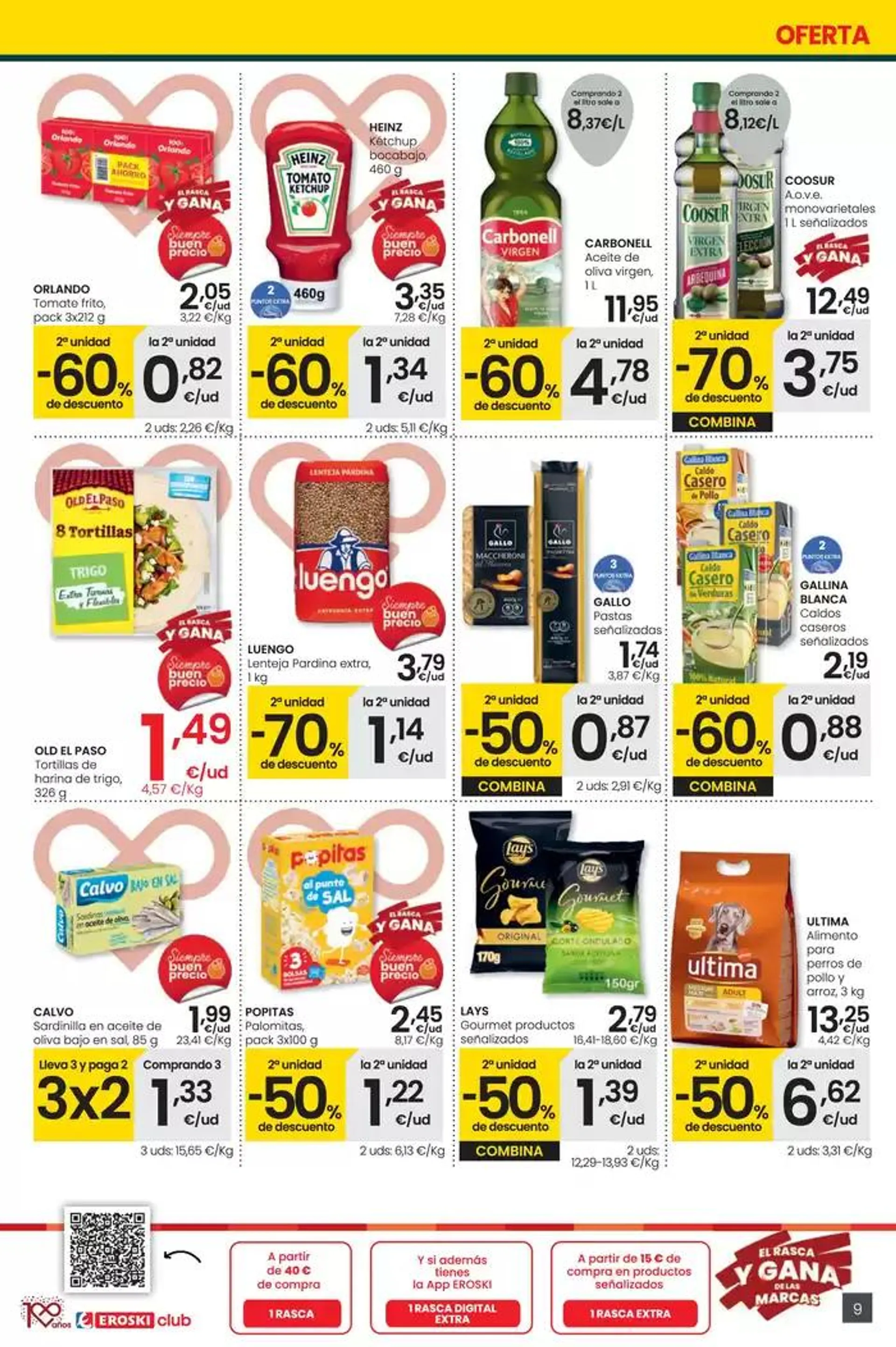 Catálogo de Más de 2000 productos, SIEMPRE A BUEN PRECIO SUPERMERCADOS EROSKI 31 de octubre al 12 de noviembre 2024 - Página 9