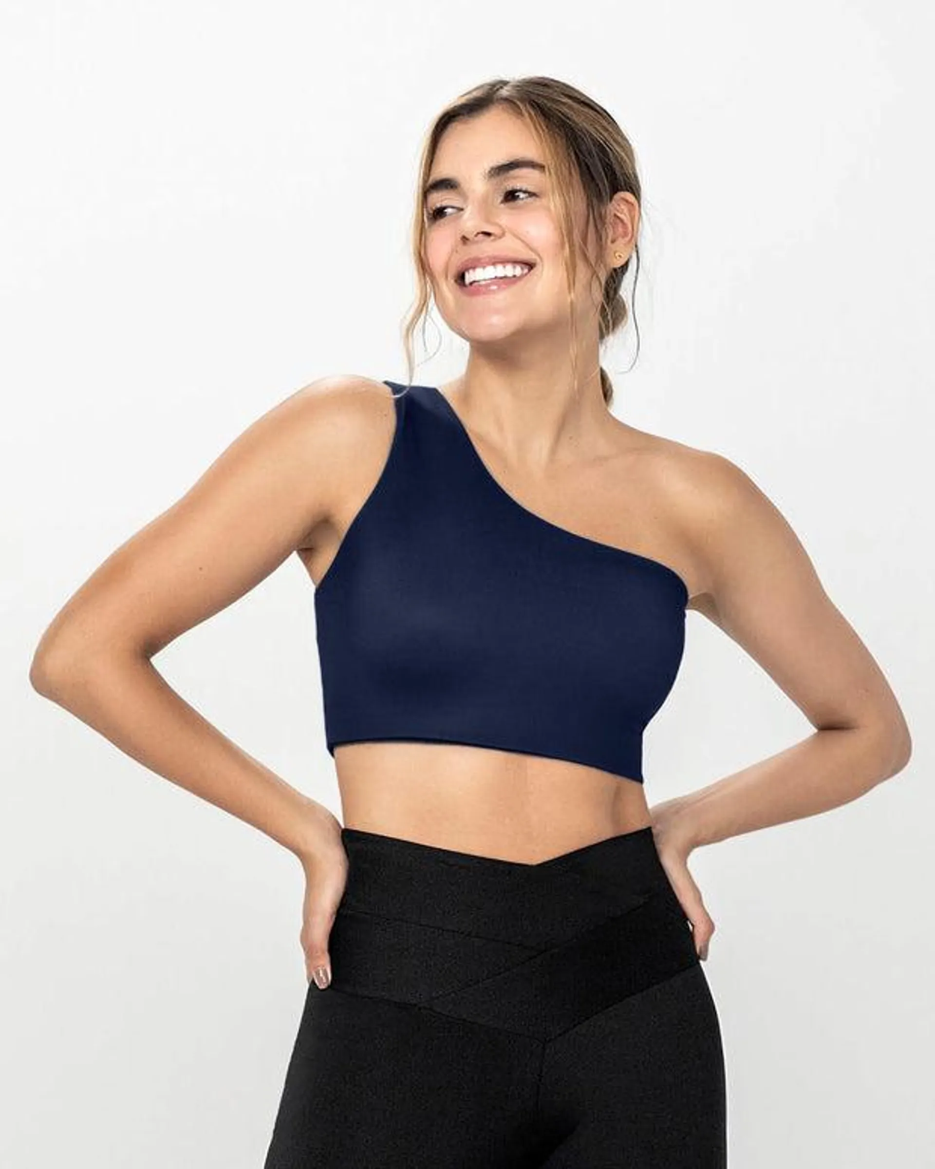 Double Sided One Shoulder Sports Bra