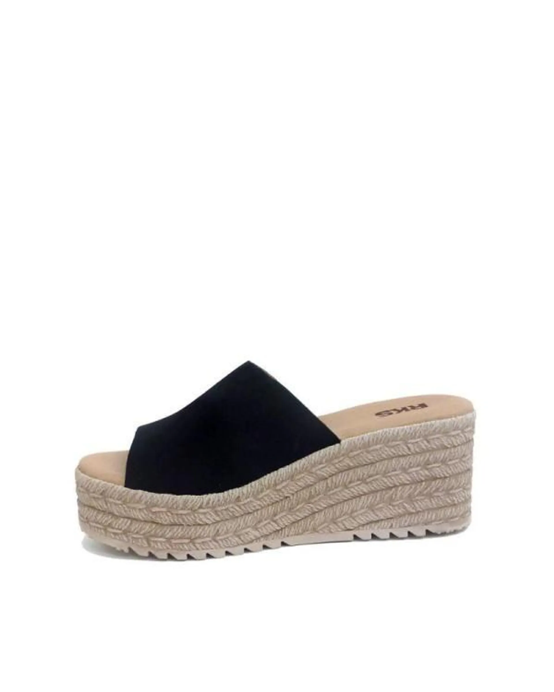 Sandalias Abiertas Alpargatas Mujer Negro 844130