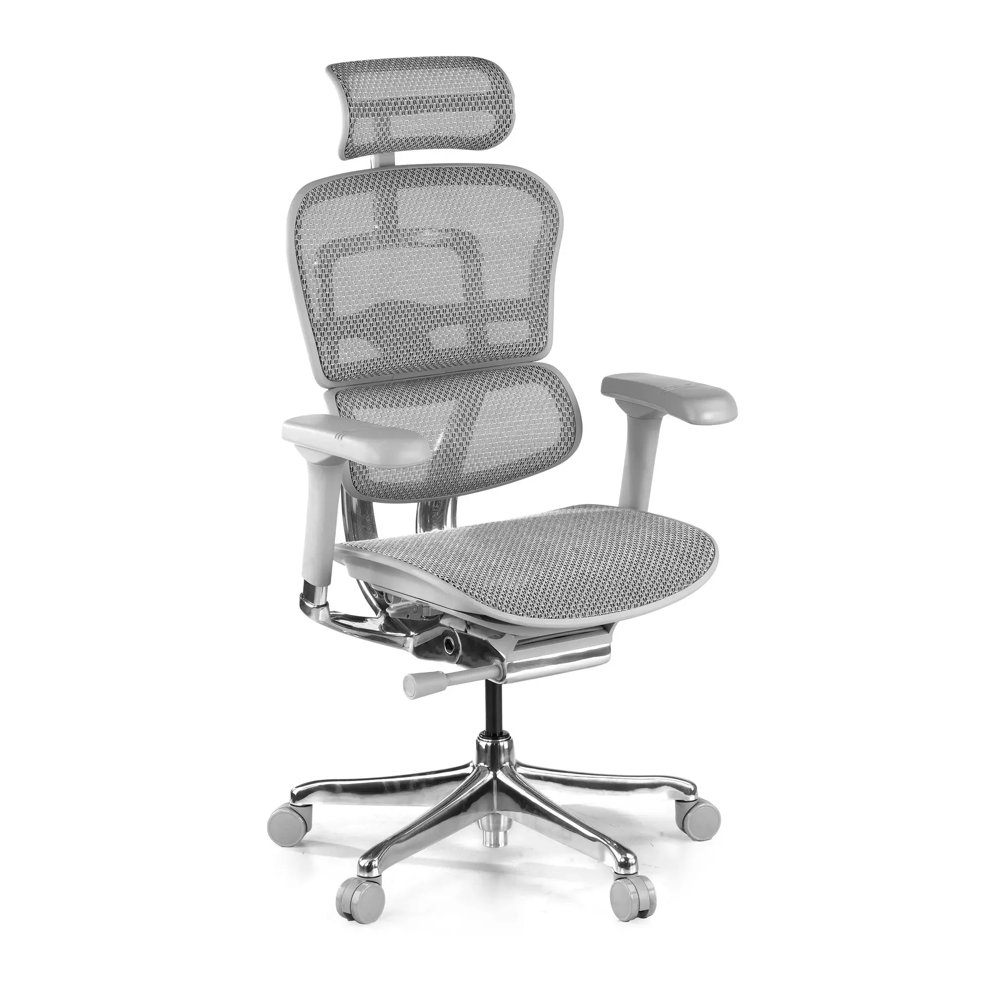 Silla ergonómica ejecutiva Ergohuman Elite, estructura blanca