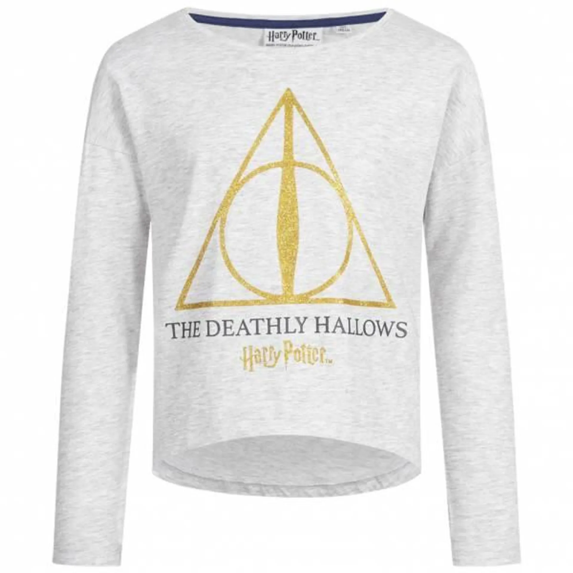 Harry Potter y las Reliquias de la Muerte Niño Camiseta de manga larga gris