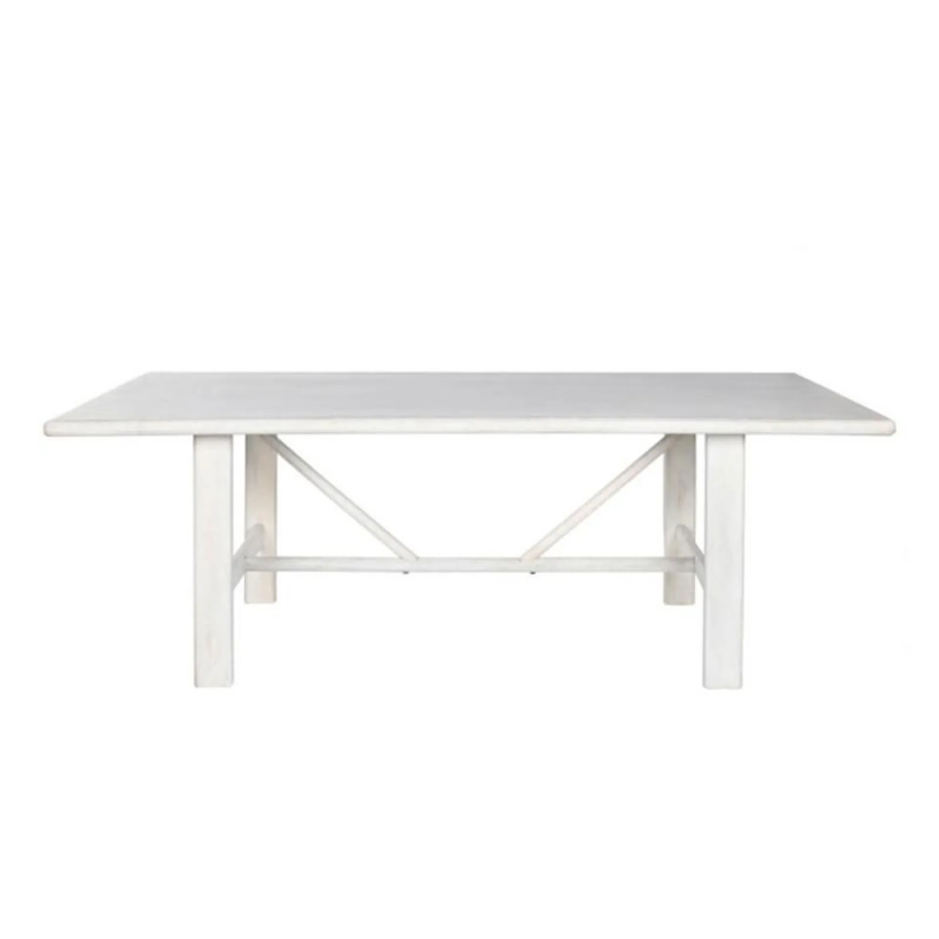 Rectangular dining table mango wood white 213cm