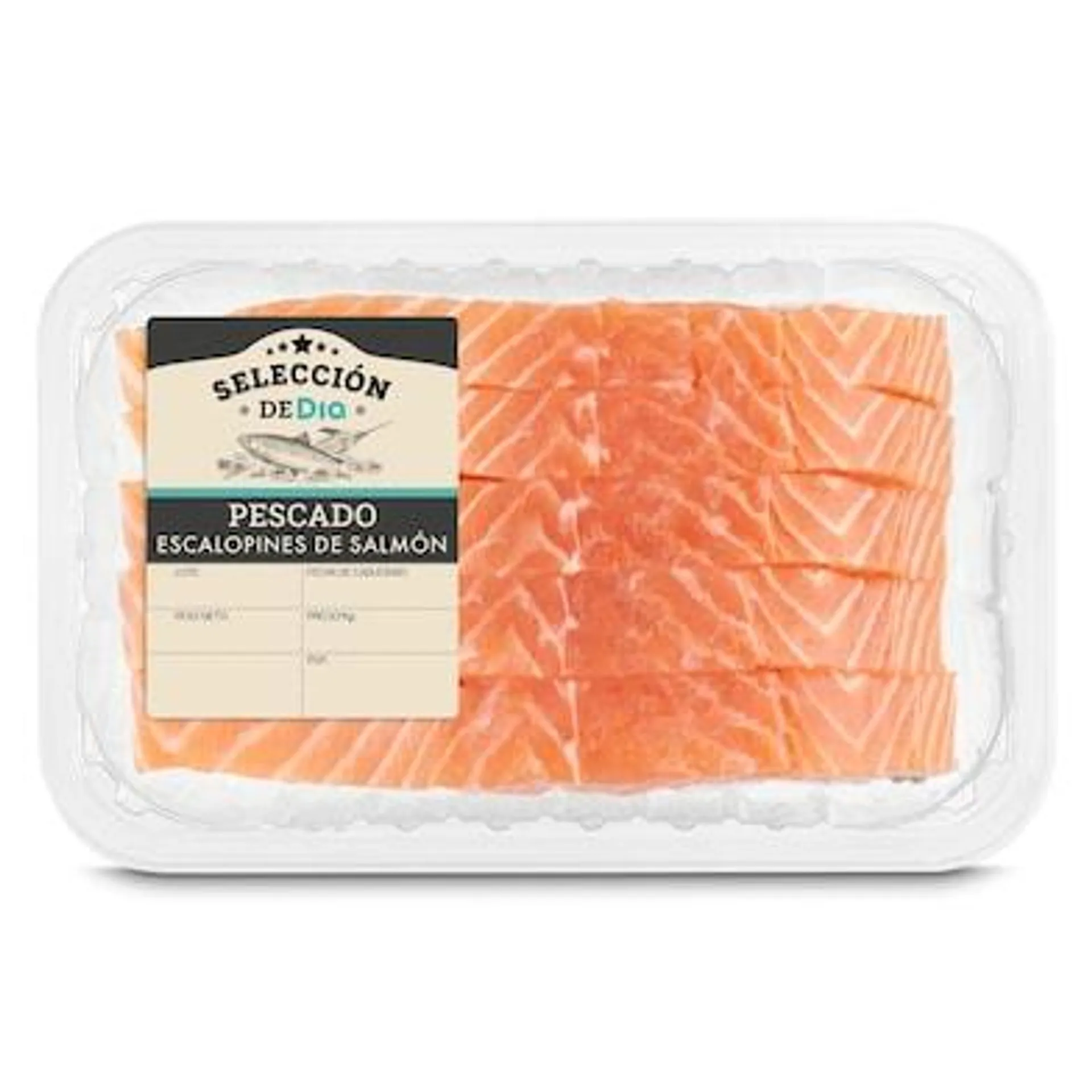 Escalopines de salmón Selección de Dia bandeja 350g aprox.