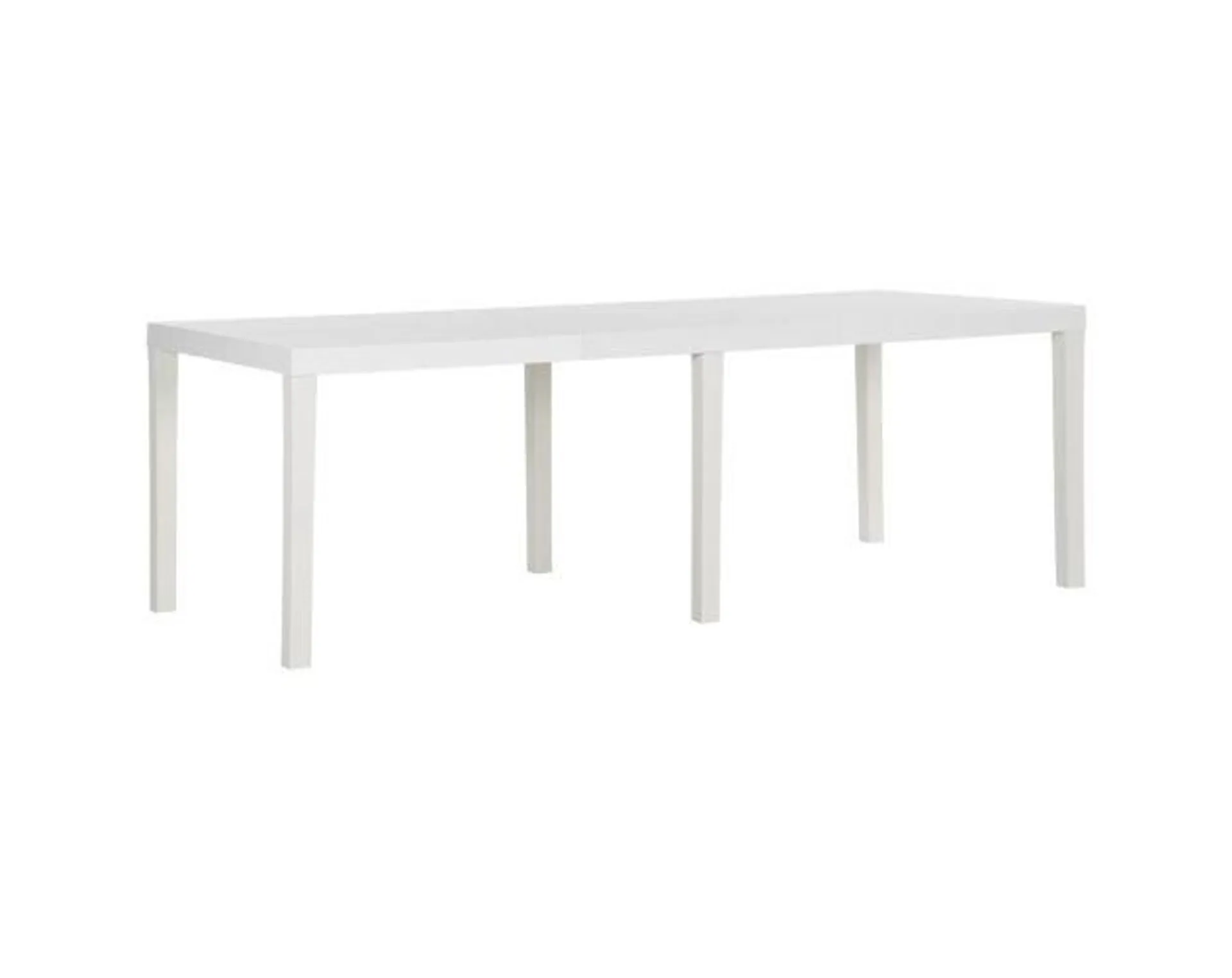 vidaXL mesa de jardín pp blanco 220x90x72 cm