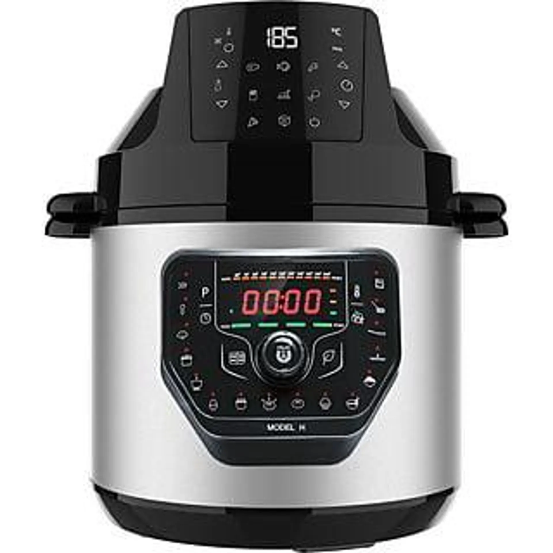 Robot de cocina - Cecotec GM H Fry, 1000 W, 6 L, 27 modos, 11 temperaturas, 5 presiones, Programable 24 horas, Incluye cabezal de aire caliente, Negro