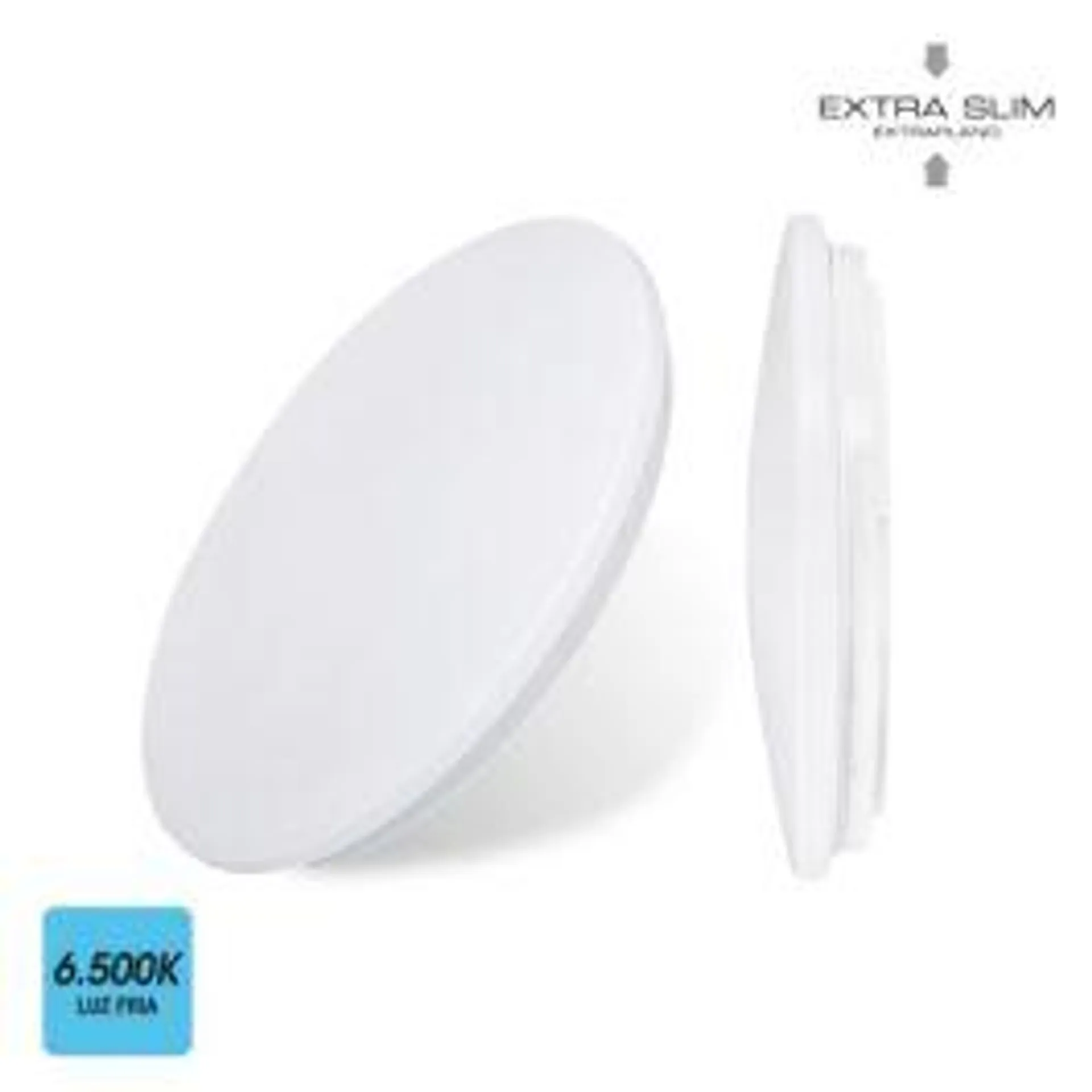 Plafon iluminacion blanco circular superficie 12w 840lm 6500k 26,5x5,7cm plastico edm