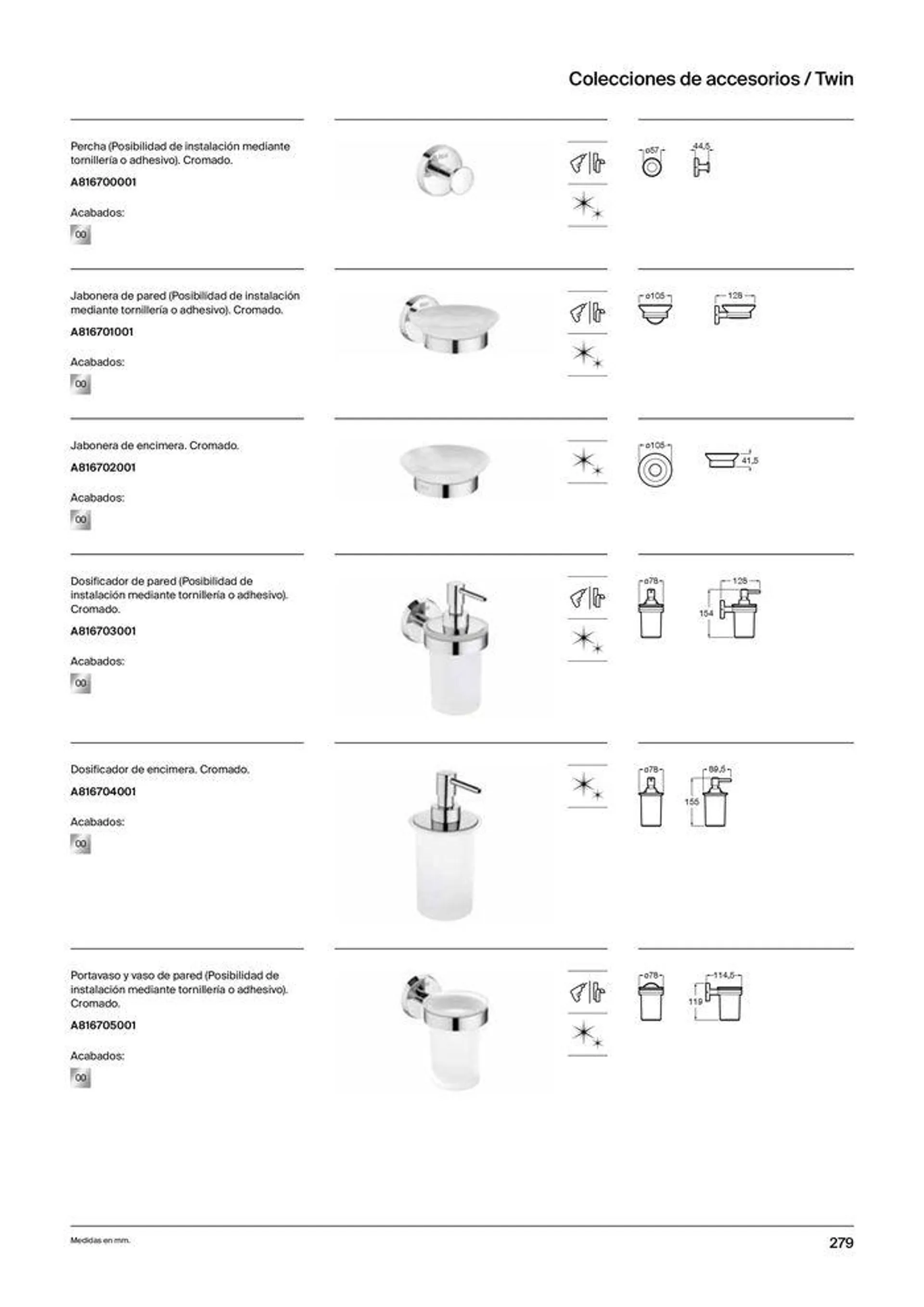 Catálogo de Colecciones de Baño, Muebles y Accesorios 19 de septiembre al 31 de diciembre 2024 - Página 281