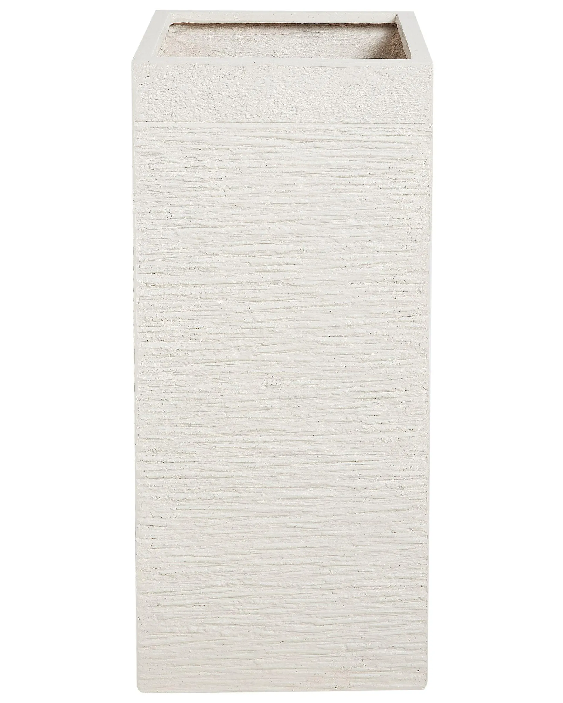 Maceta de fibra de arcilla beige claro 26 x 26 x 60 cm DION