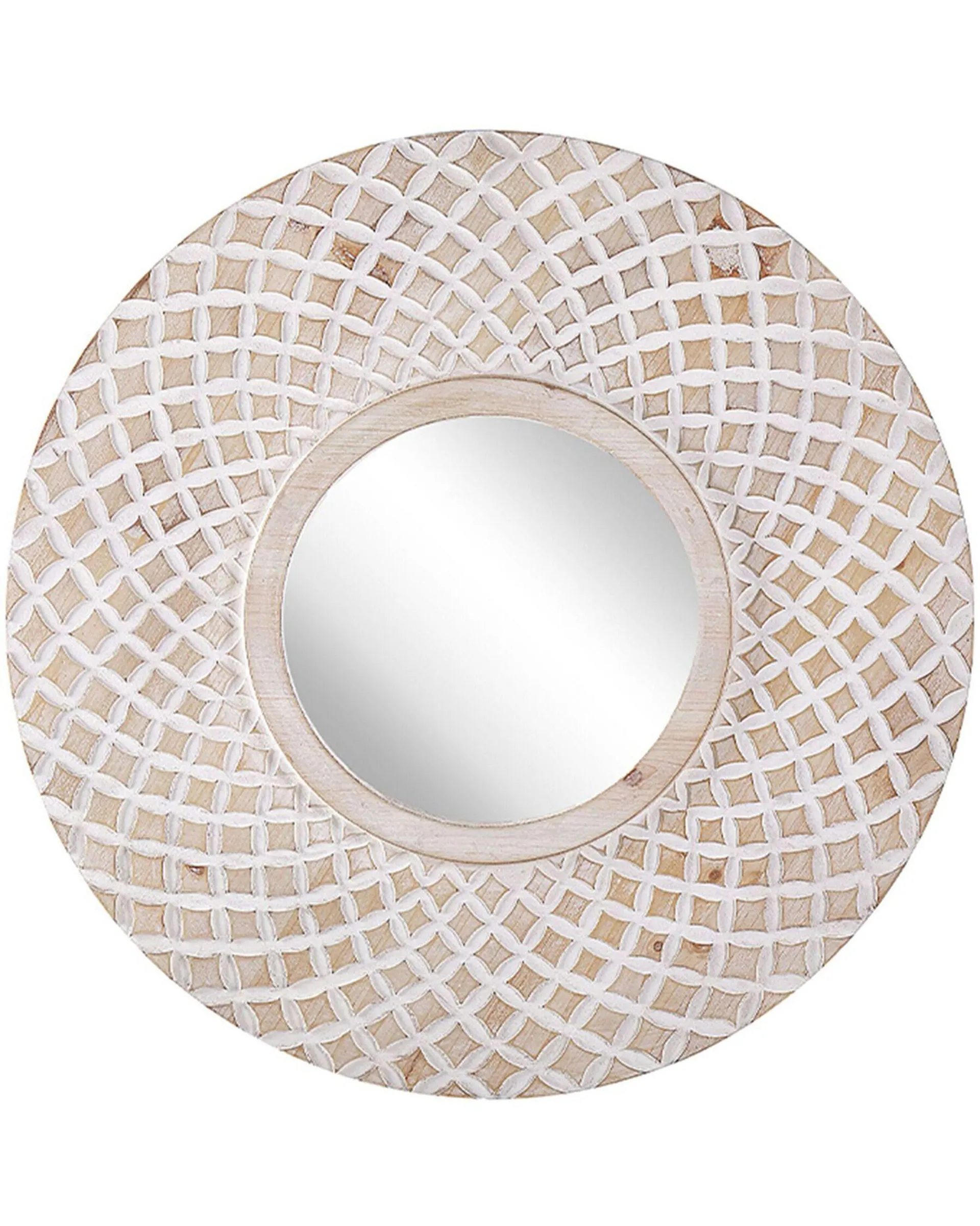 Espejo POMARO 60 cm 60 cm Madera Marrón claro