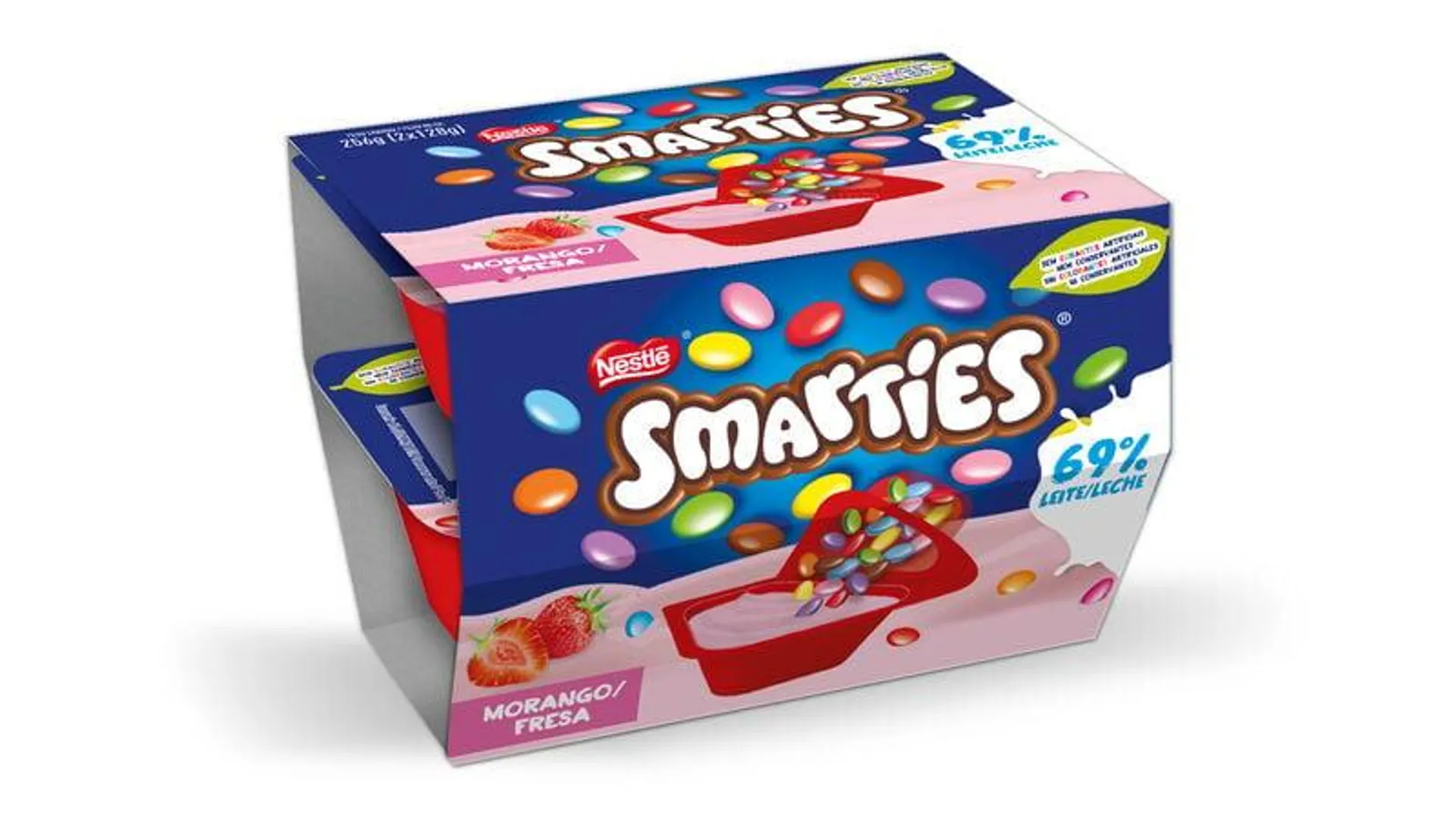 Yogur Nestlé pack 2 fresa con Smarties