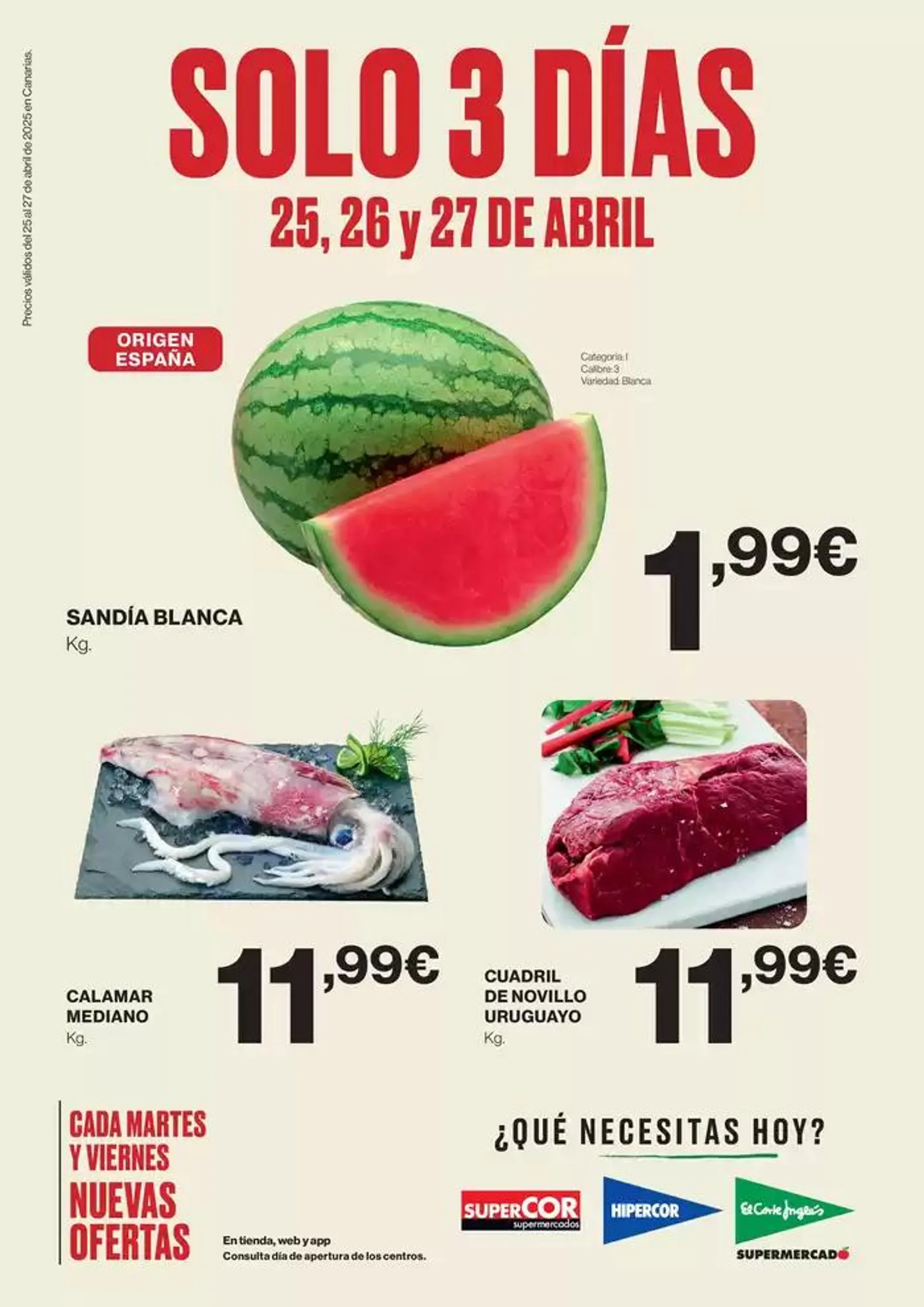 Precios válidos del 25 al 27 de abril de 2025 en Canarias - 1