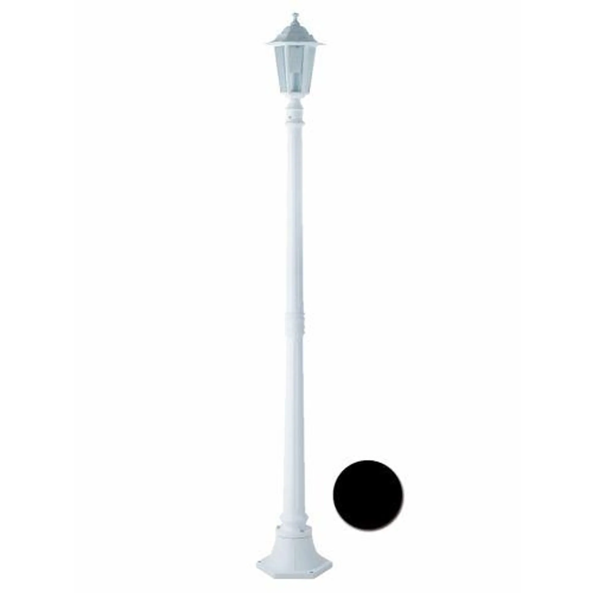 Farol jardin 1 foco 1,7mt-e27 1x60w aluminio blanco orlando simon brico