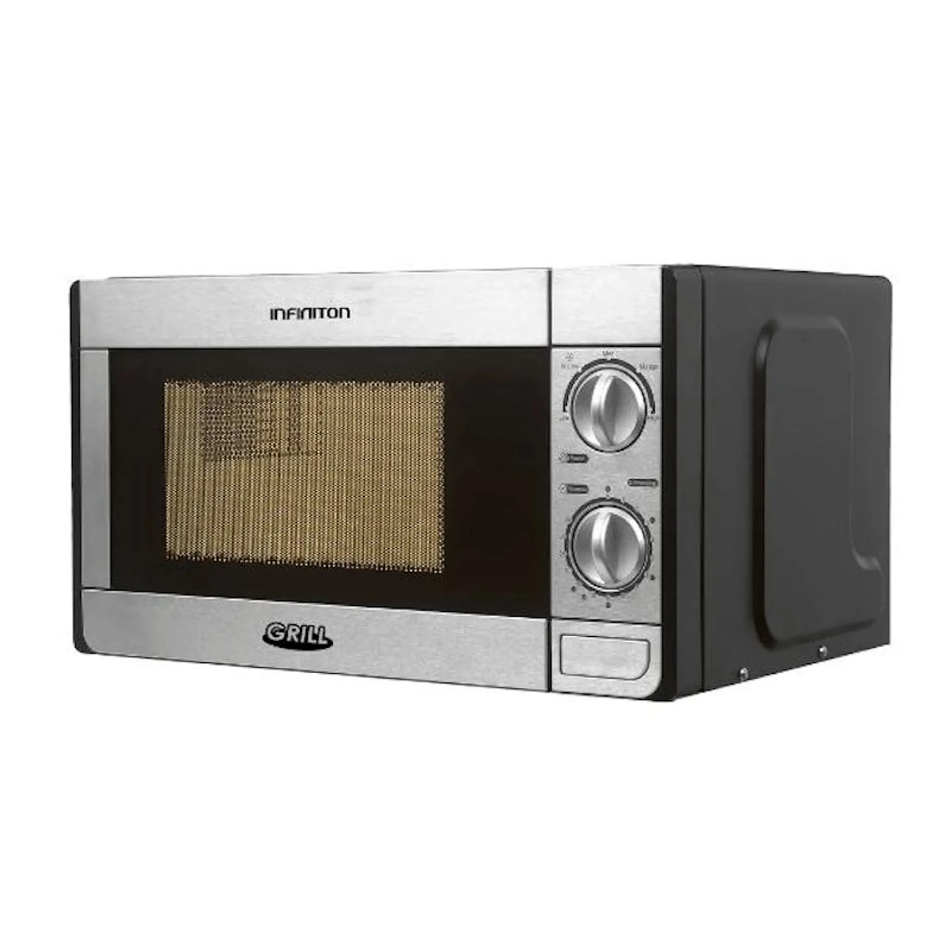 INFINITON Microondas MW-1115, 20 Litros, 700 W, Grill, DEFROST, Inox