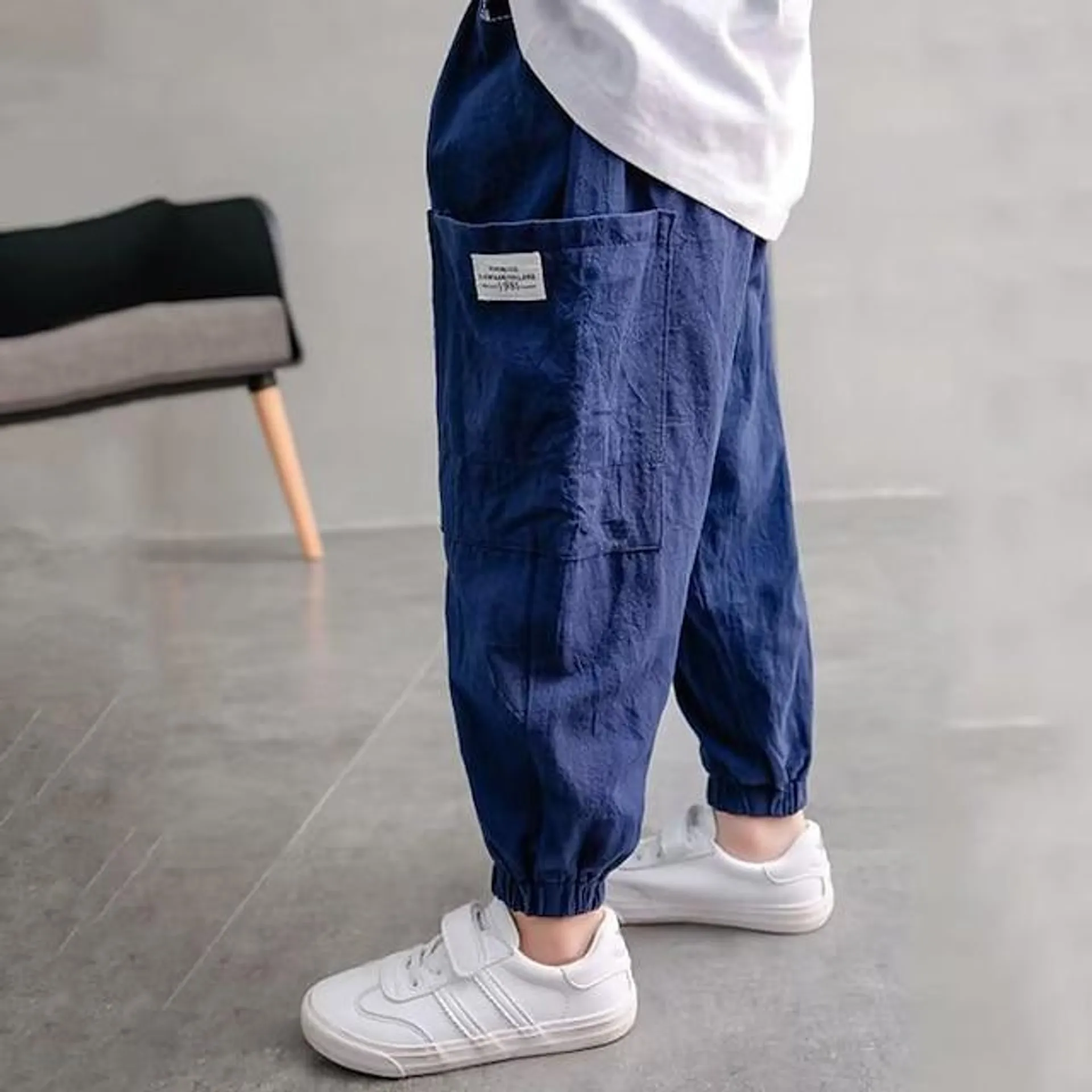 Kinderen Jongens Broek Broek Effen Kleur Zacht Broek Casual Linnen Modieus Dagelijks Leger groen Zwart blauw Middelhoge taille