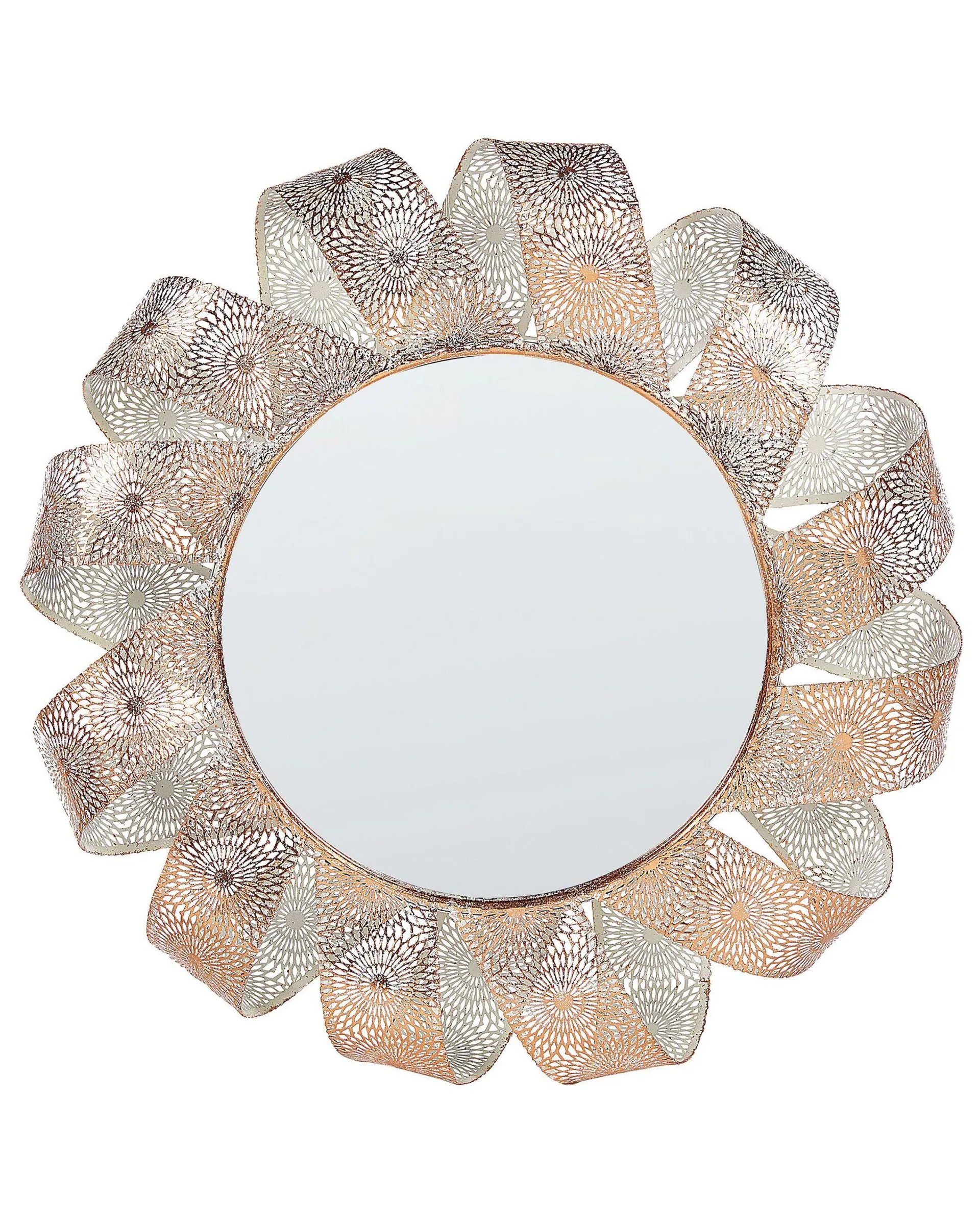 Espejo MANGALORE 54 cm 54 cm Metal Blanco