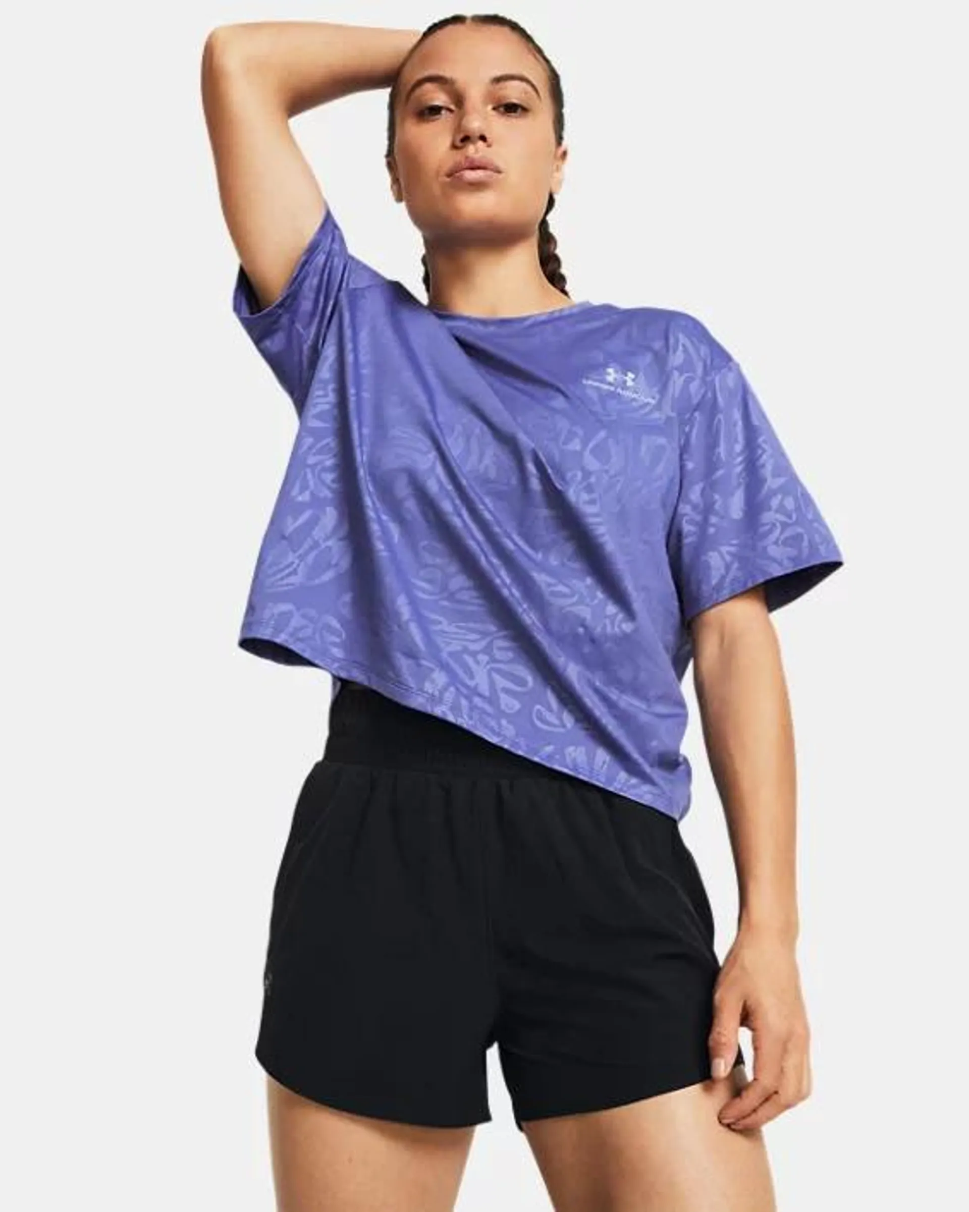 Women's UA Vanish Energy Emboss Crop Short Sleeve