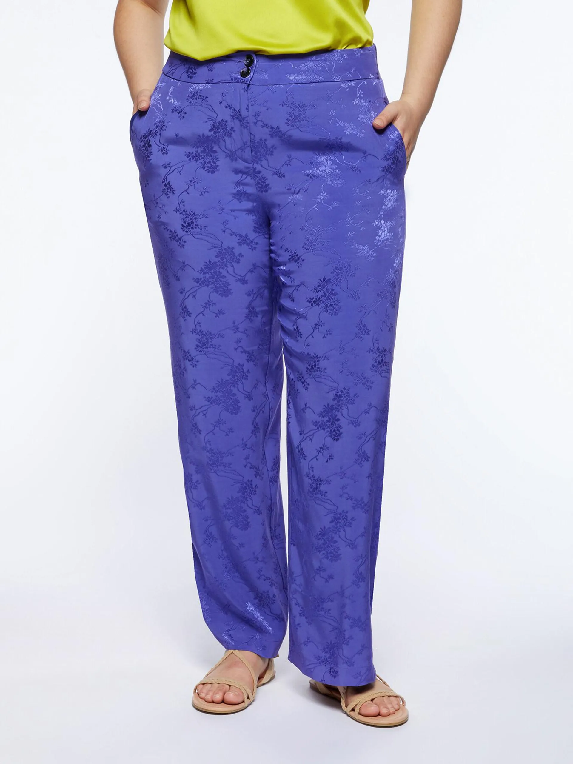 Pantaloni in tessuto jacquard