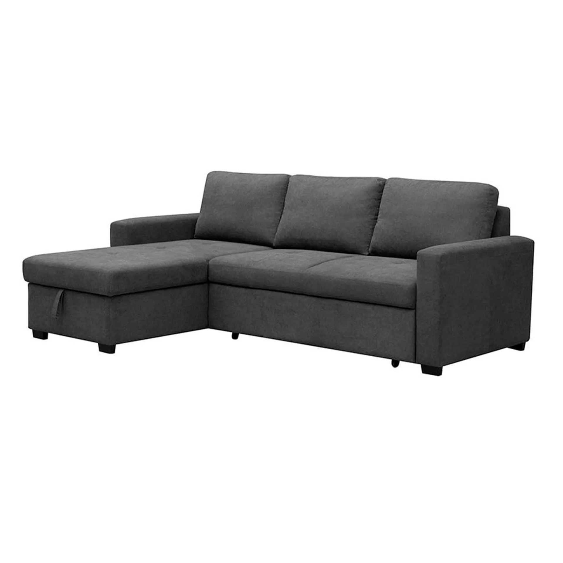 Sofá chaiselongue Paton 3 plazas convertible en cama con arcón marengo 93x229x153 cm