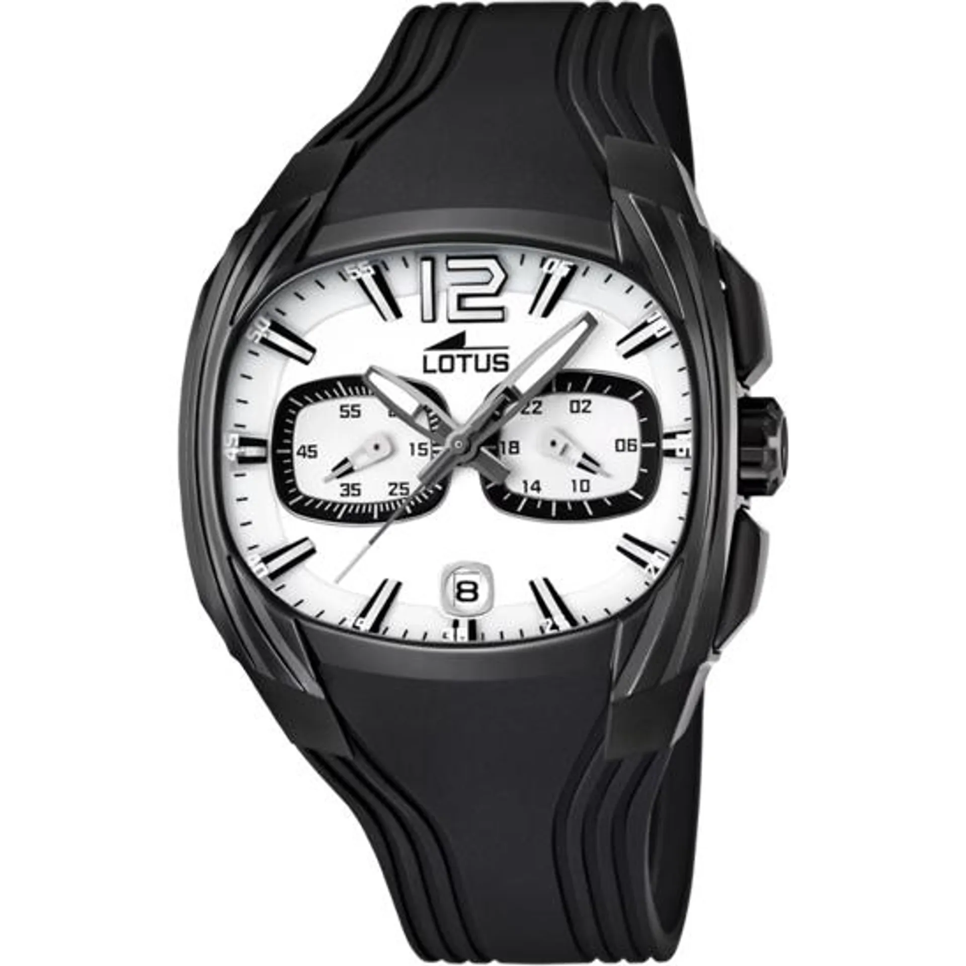 RELOJ LOTUS 15757/A BLANCO CORREA DE CAUCHO, HOMBRE