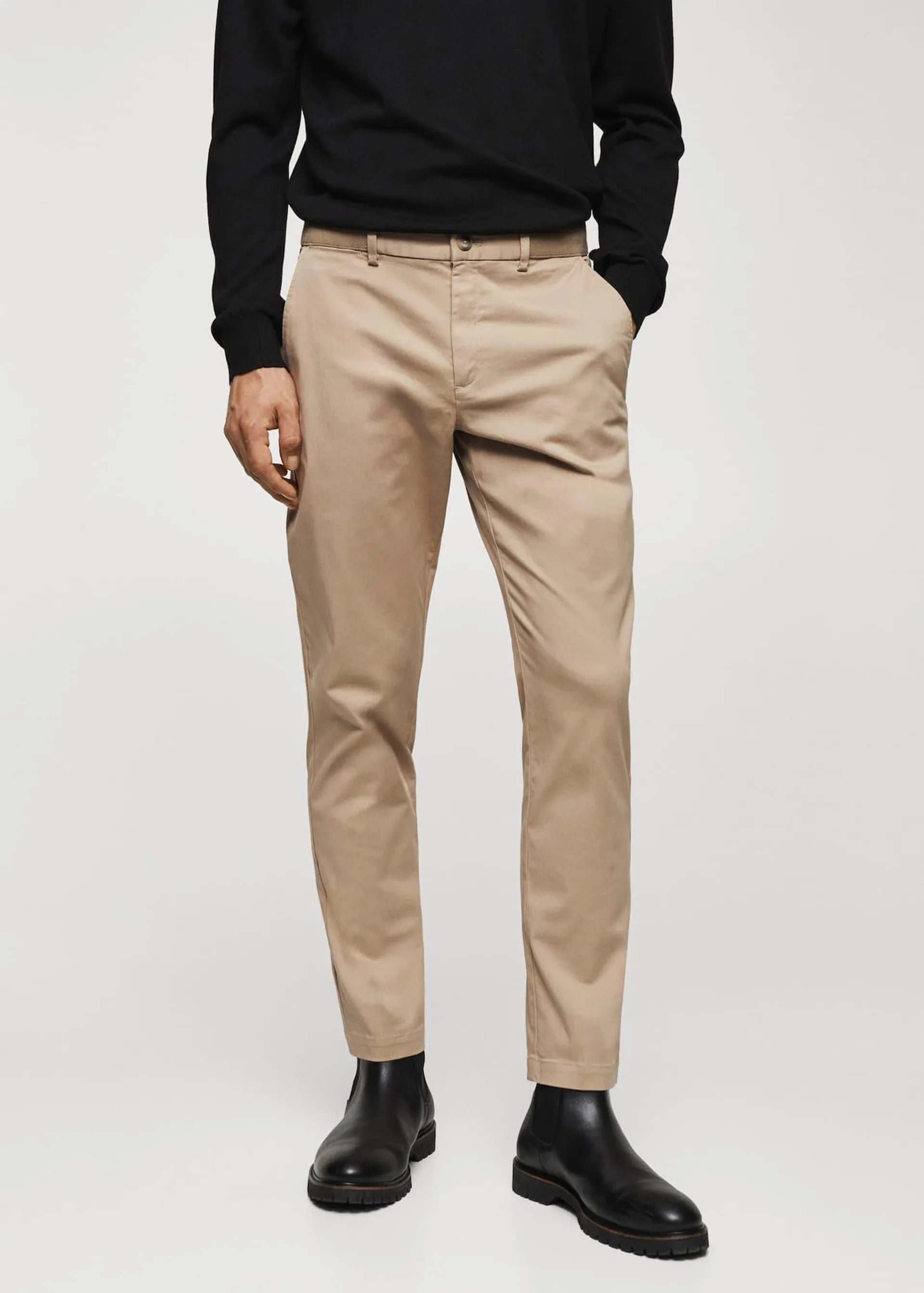 Pantalón algodón tapered crop