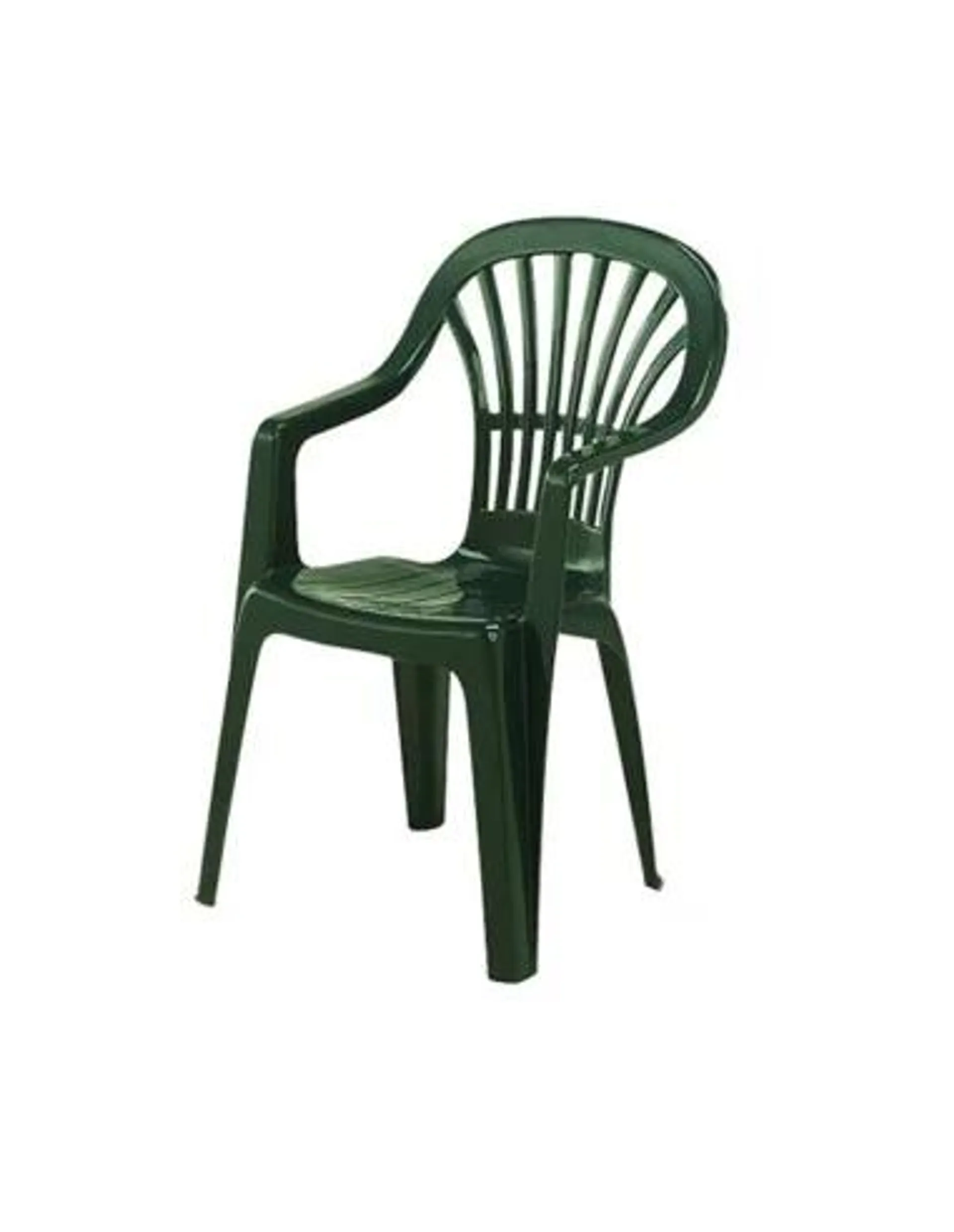 Silla Resina Monoblock Respaldo Alto Verde Zena Saturnia