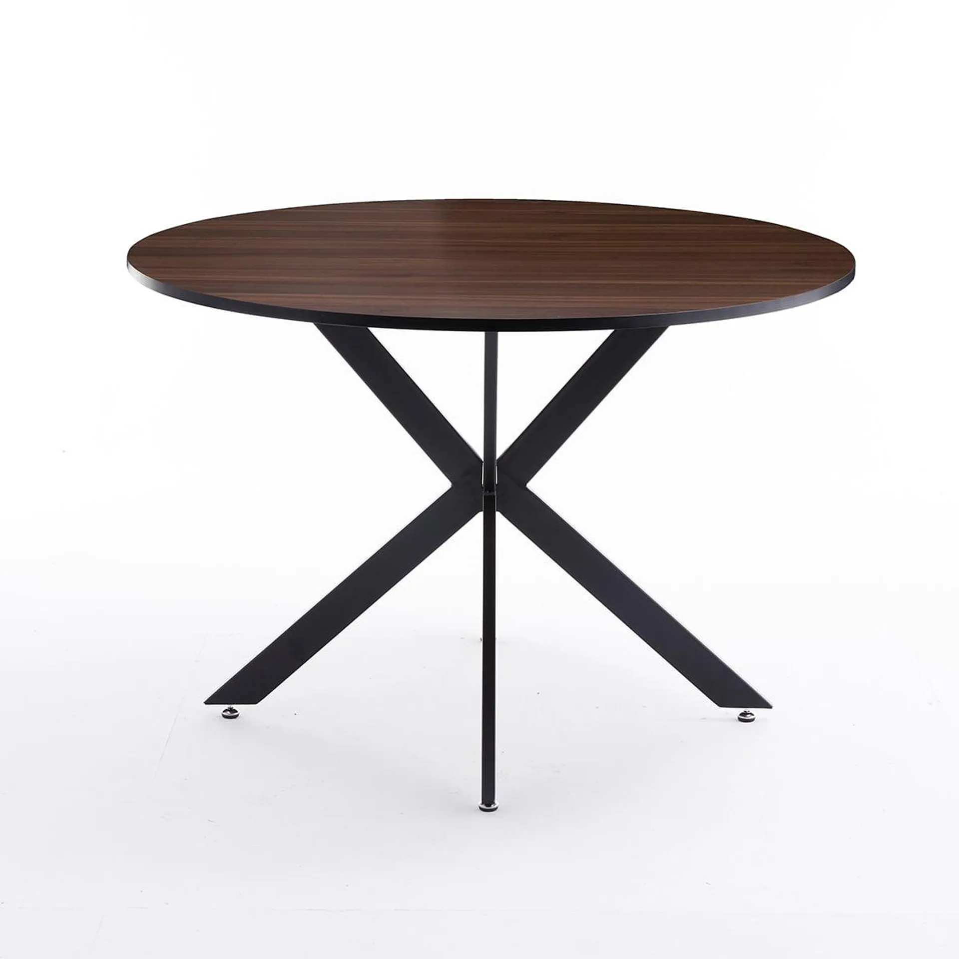 Mesa de comedor Portofino XS-1349 redonda nogal Ø110 cm