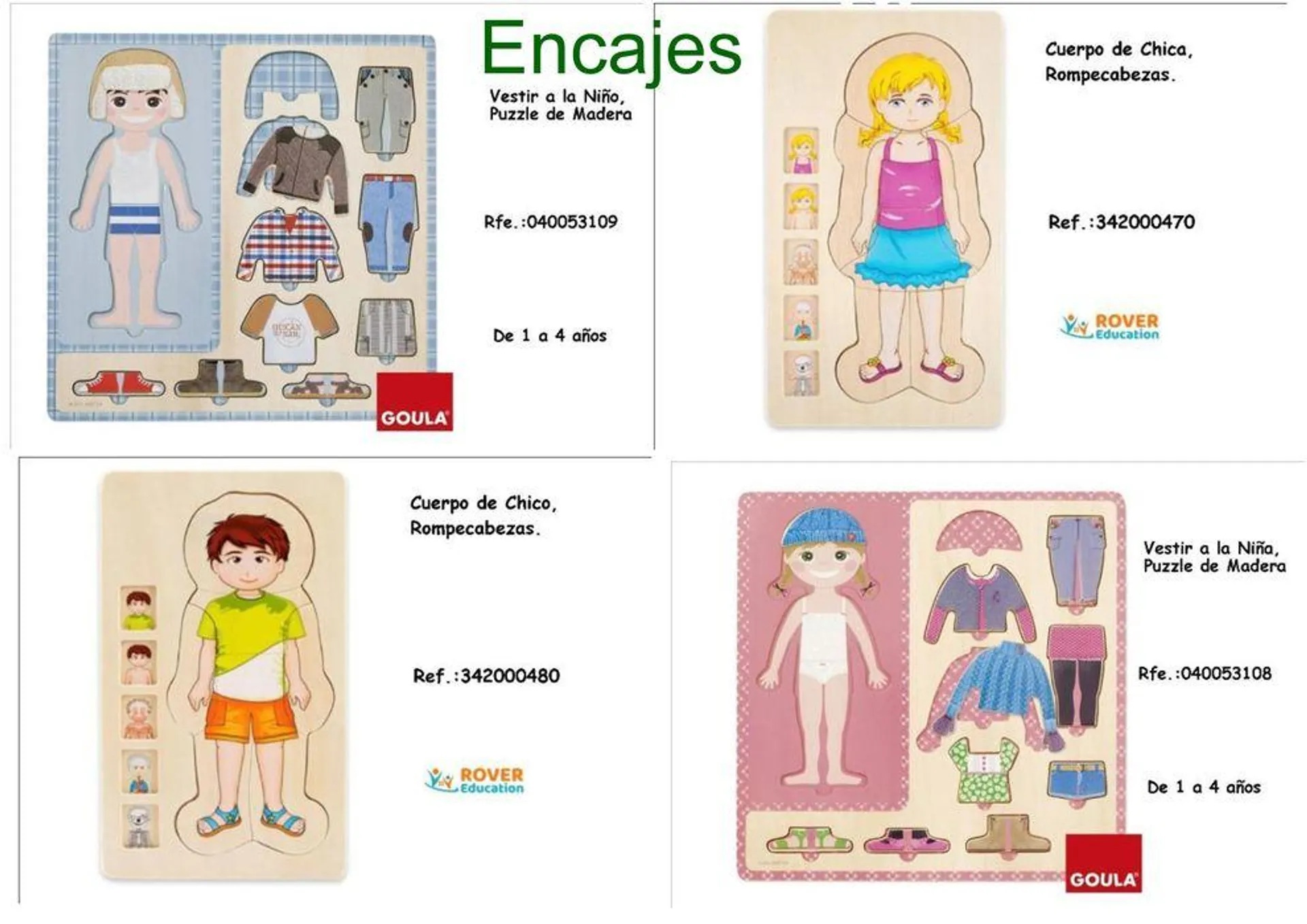 Puzzles, Encajes Y Rompecabezas - 168