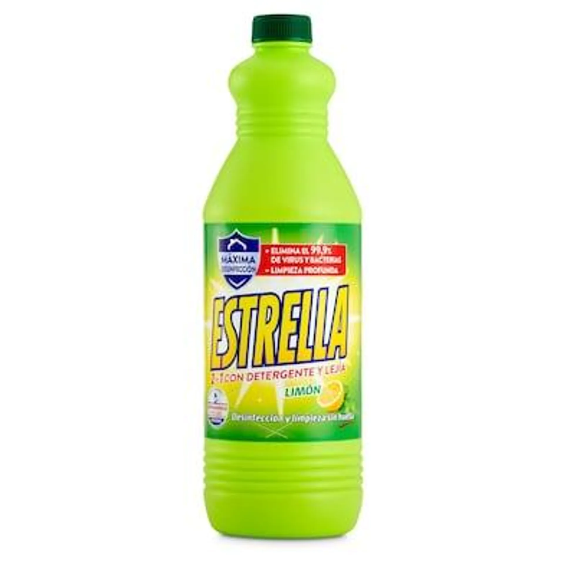 Lejía con detergente limón ESTRELLA BOTELLA 1.43 LT