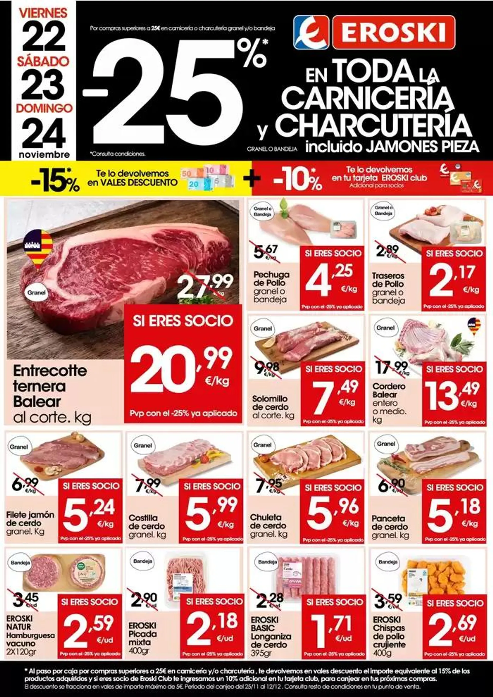 25 % off en carne y charcutería  - 1