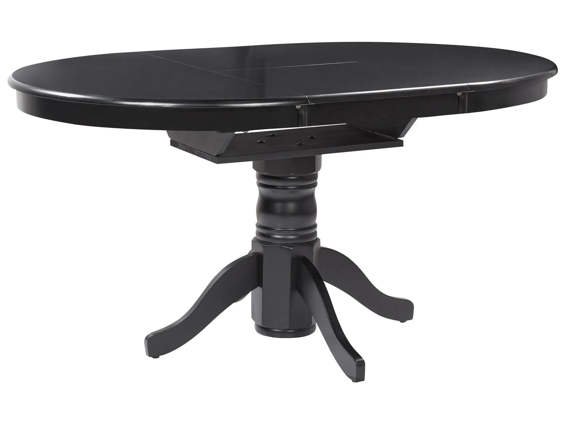 Mesa de comedor extensible negra 106/150 x 106 cm AKRON