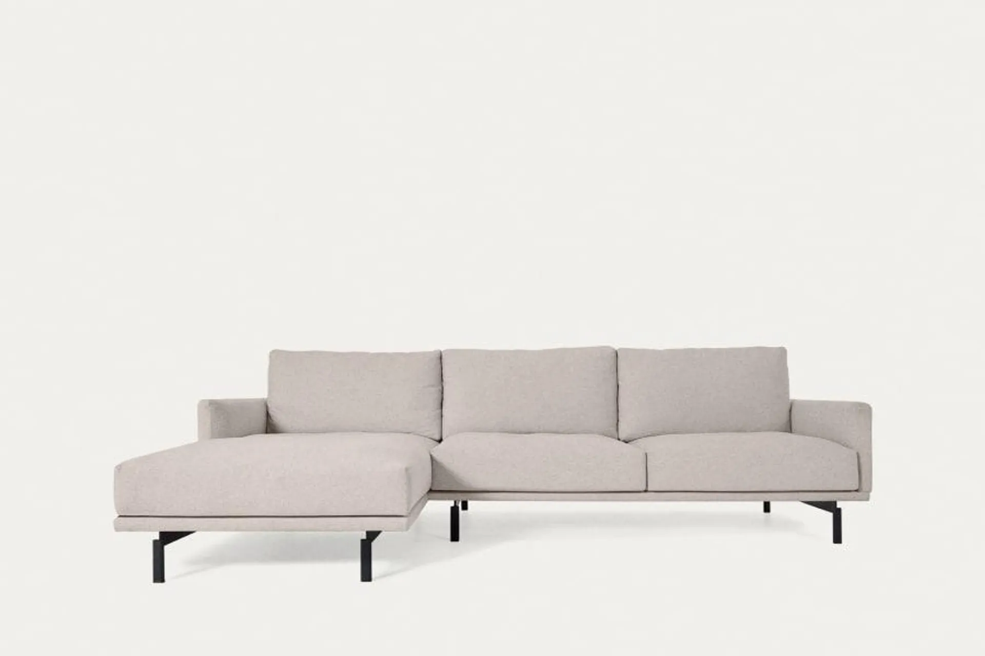 Sofá Galene 3 plazas con chaise longue izquierdo beige 254 cm