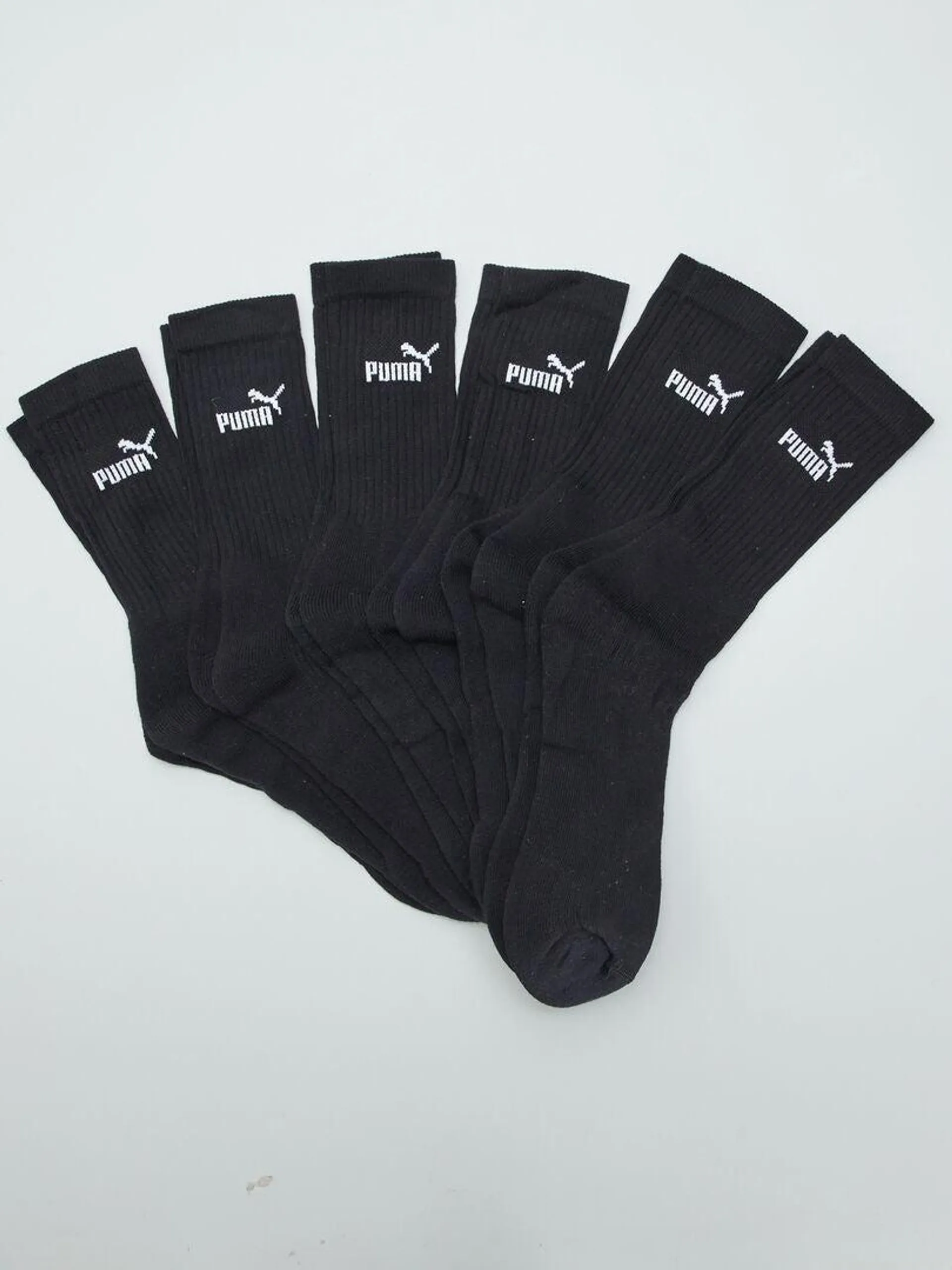 Pack de 6 pares de calcetines 'Puma' - NEGRO