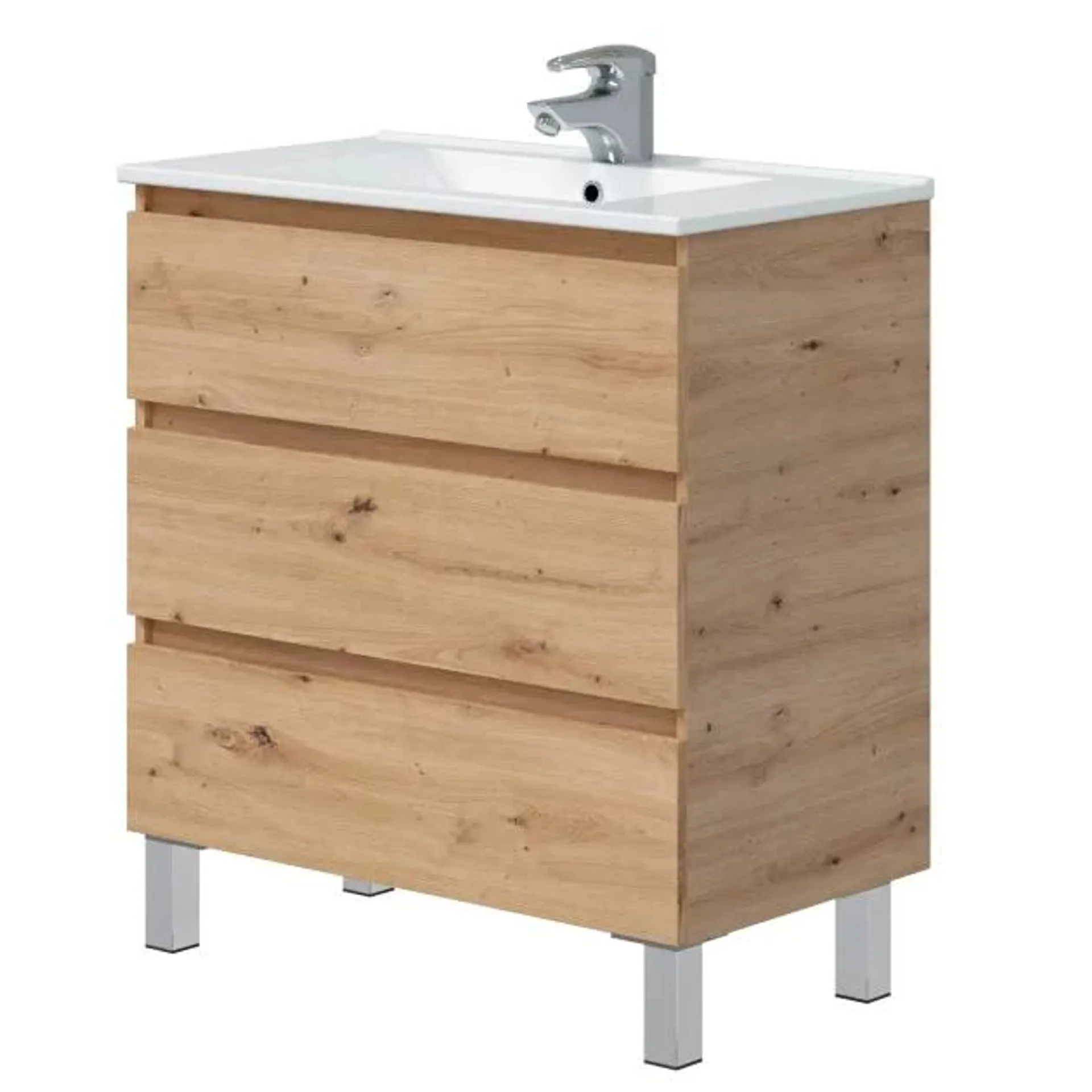 Mueble de baño 80cm 3 cajones Thea
