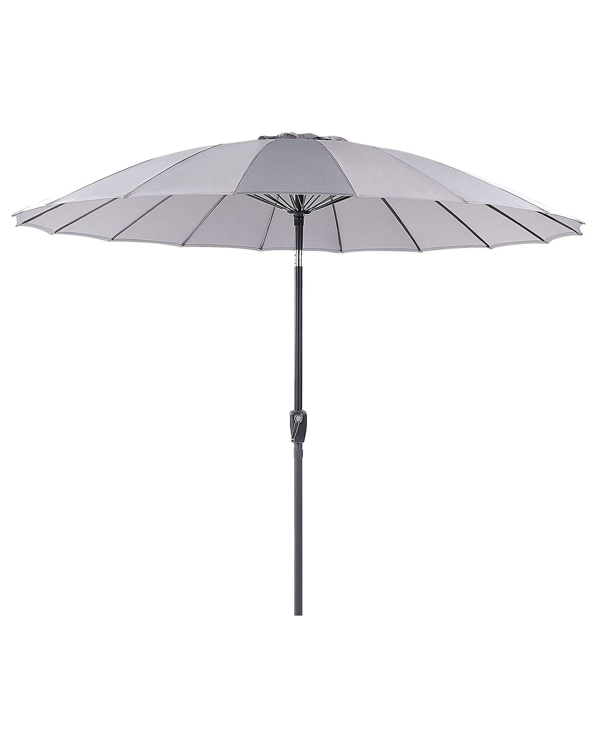 Sombrilla de poliéster gris claro/negro 255 cm BAIA