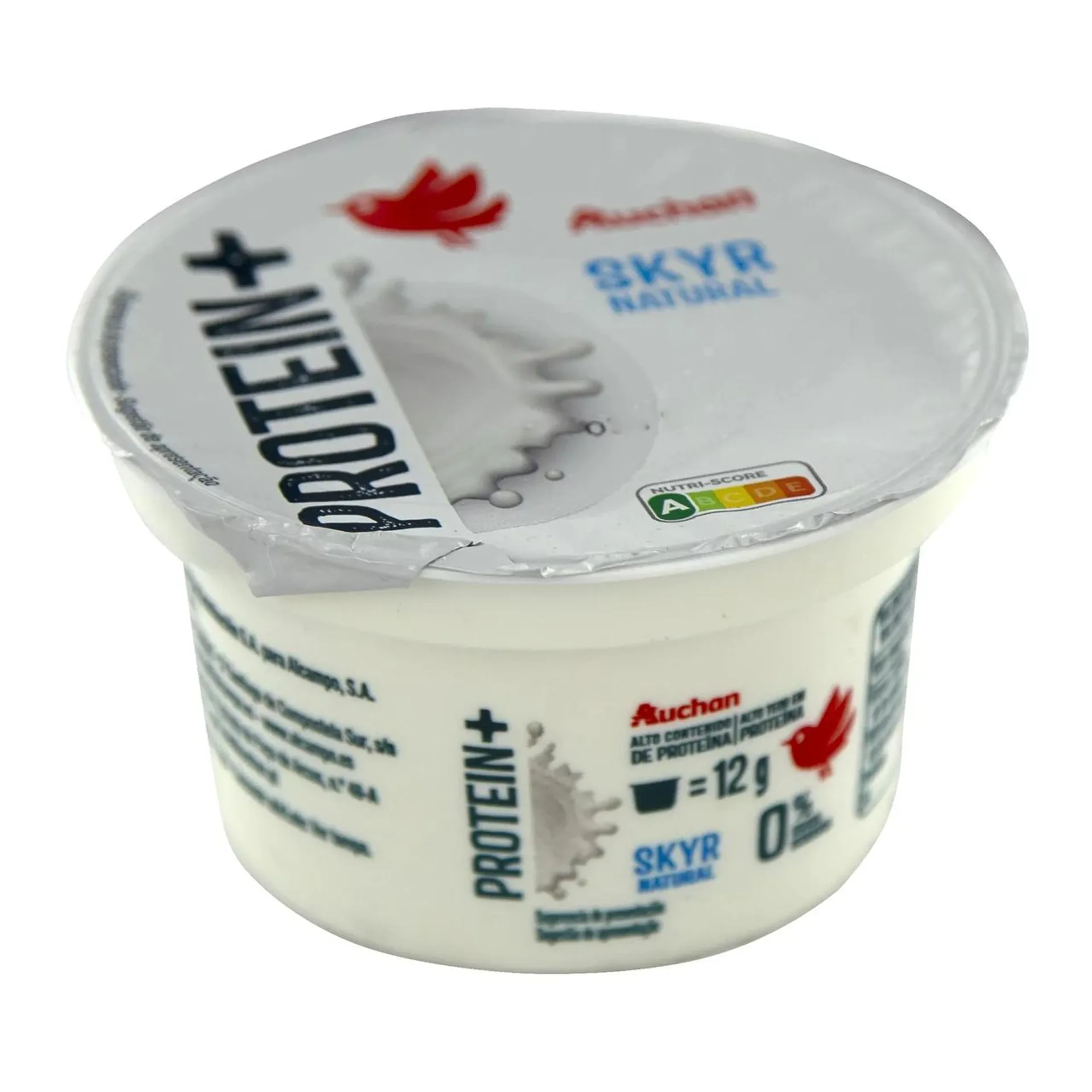 AUCHAN Protein + Skyr natural sin grasa ni azúcares, con alto cotenido en proteína 150 g. Producto Alcampo