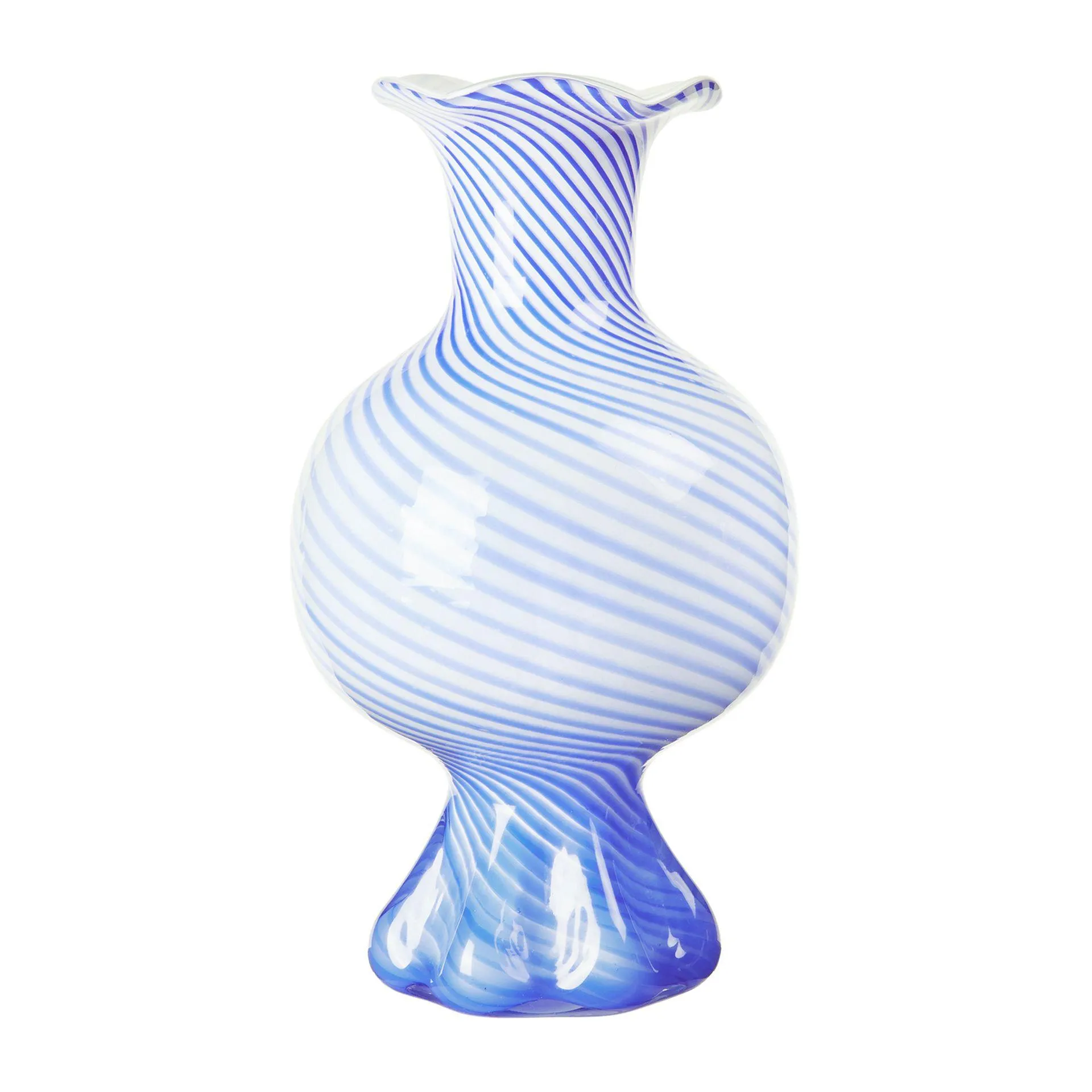 Mella vase 30 cm Intense blue-off white