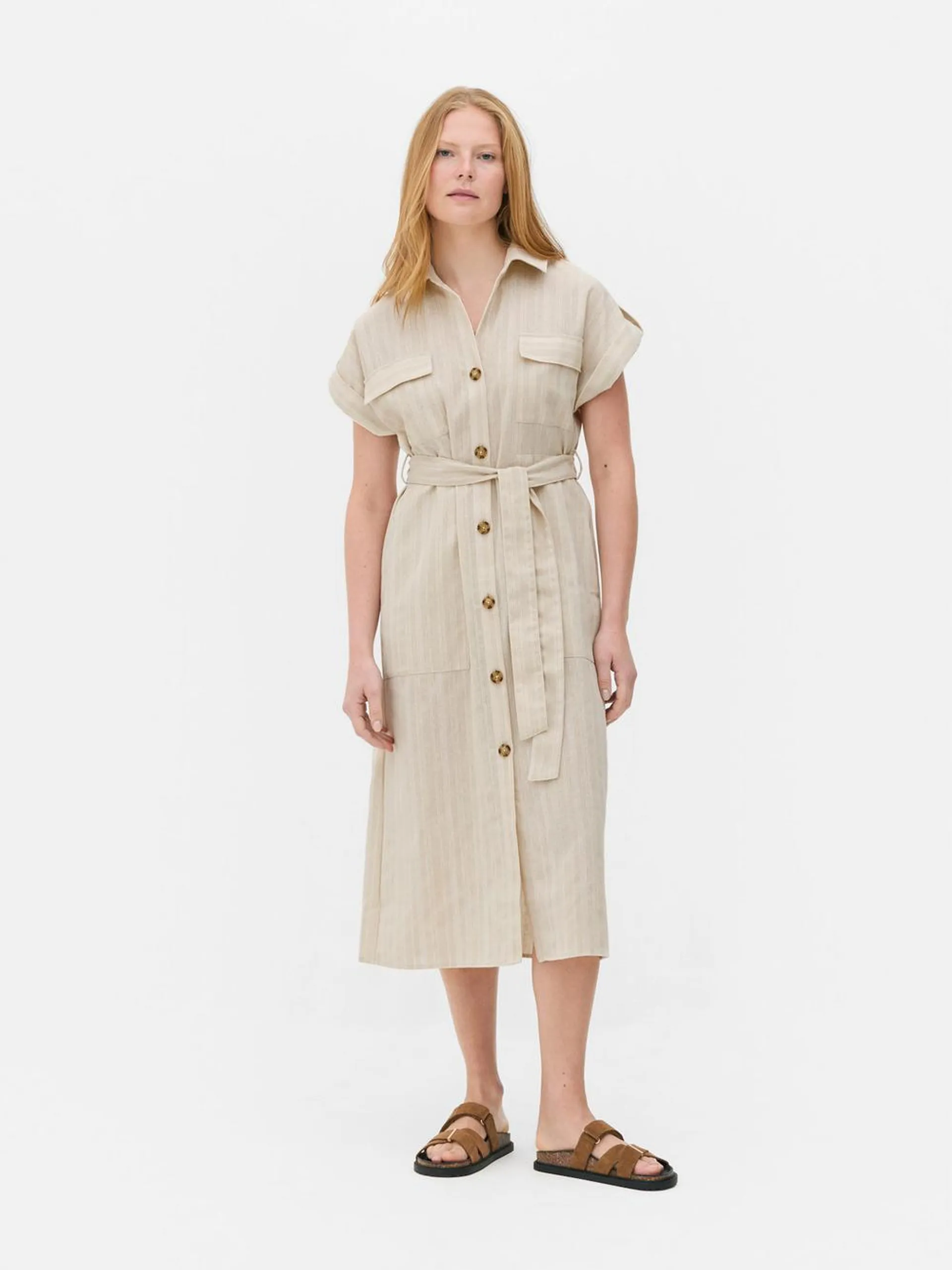 Vestido camisero a rayas de The Edit