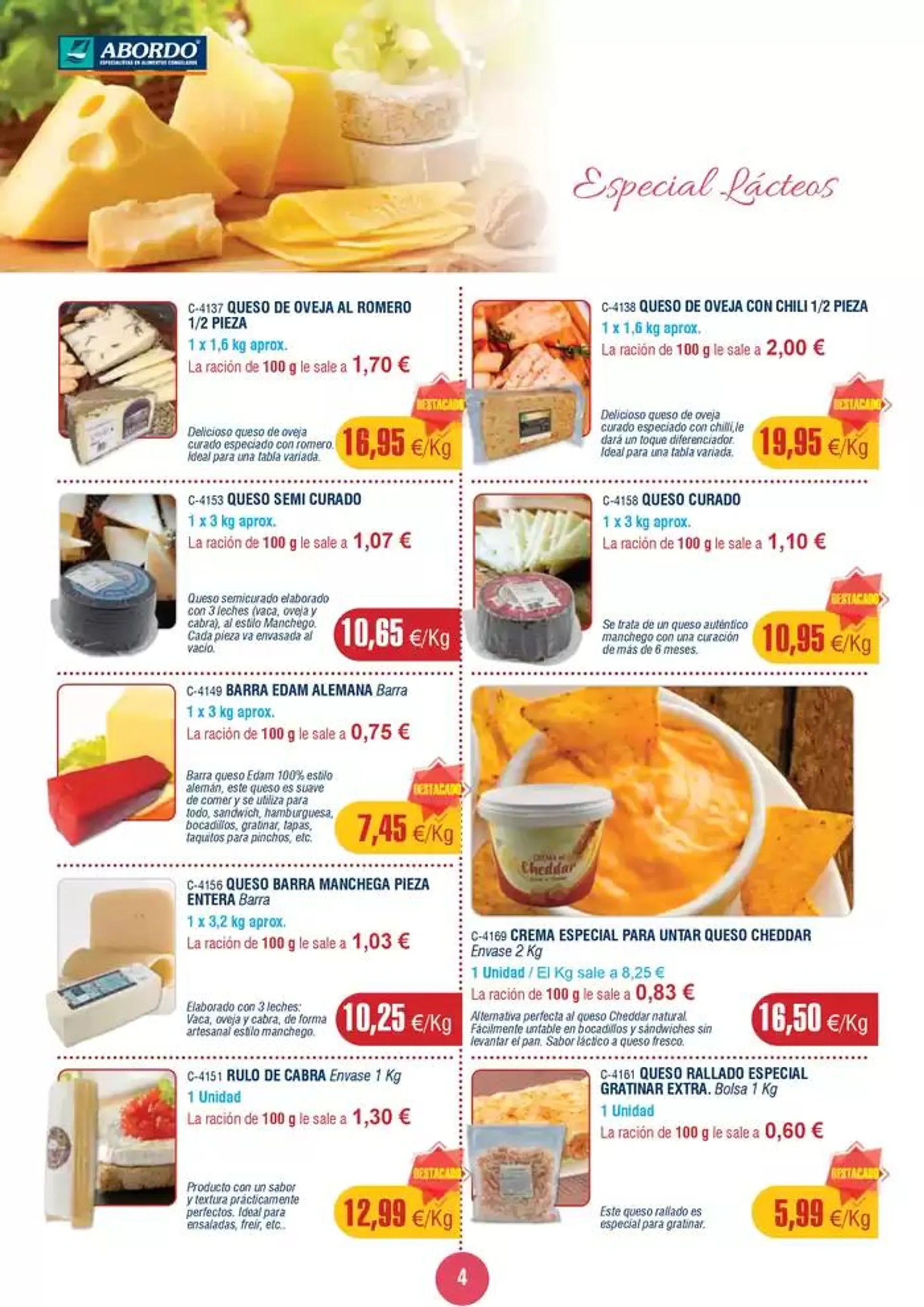Catálogo de Precios válidos sujetos a posibles variaciones del 19 de mayo al 15 de junio de 2025. Precios sin I.V.A. 20 de mayo al 15 de junio 2025 - Página 4