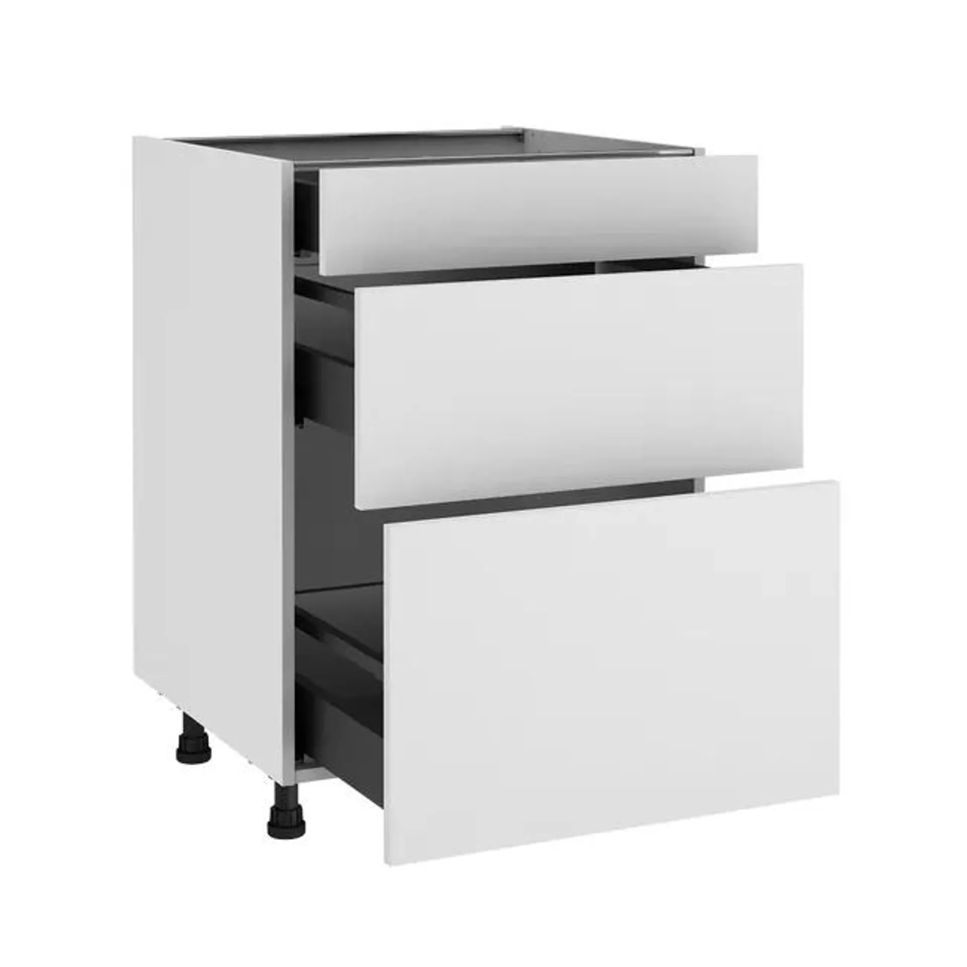 Mueble bajo de cocina Delinia ID Sofía blanco 76,8x60 cm 2 CAC 1CAJ