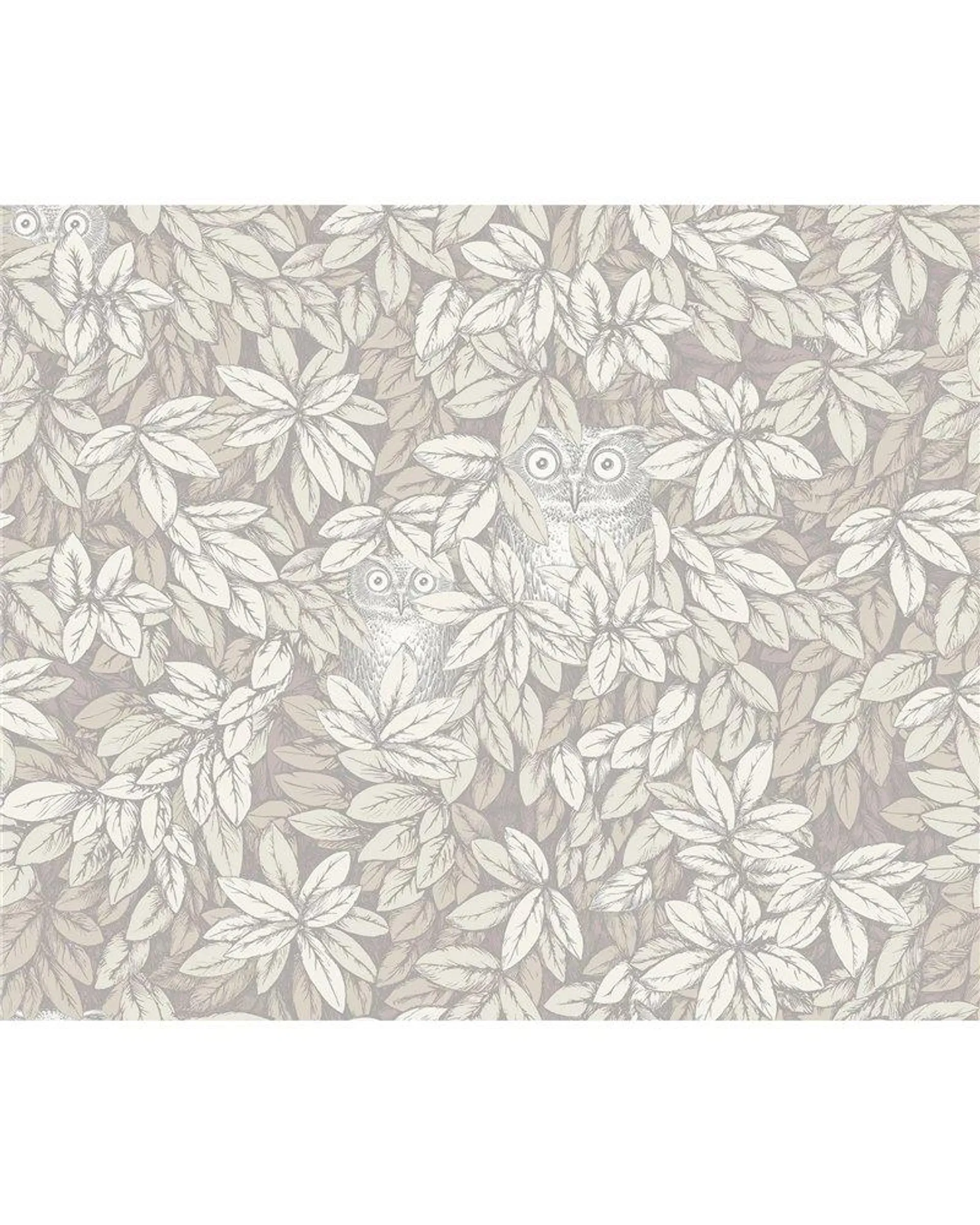 PAPEL PINTADO Foglie e Civette White 123-11052