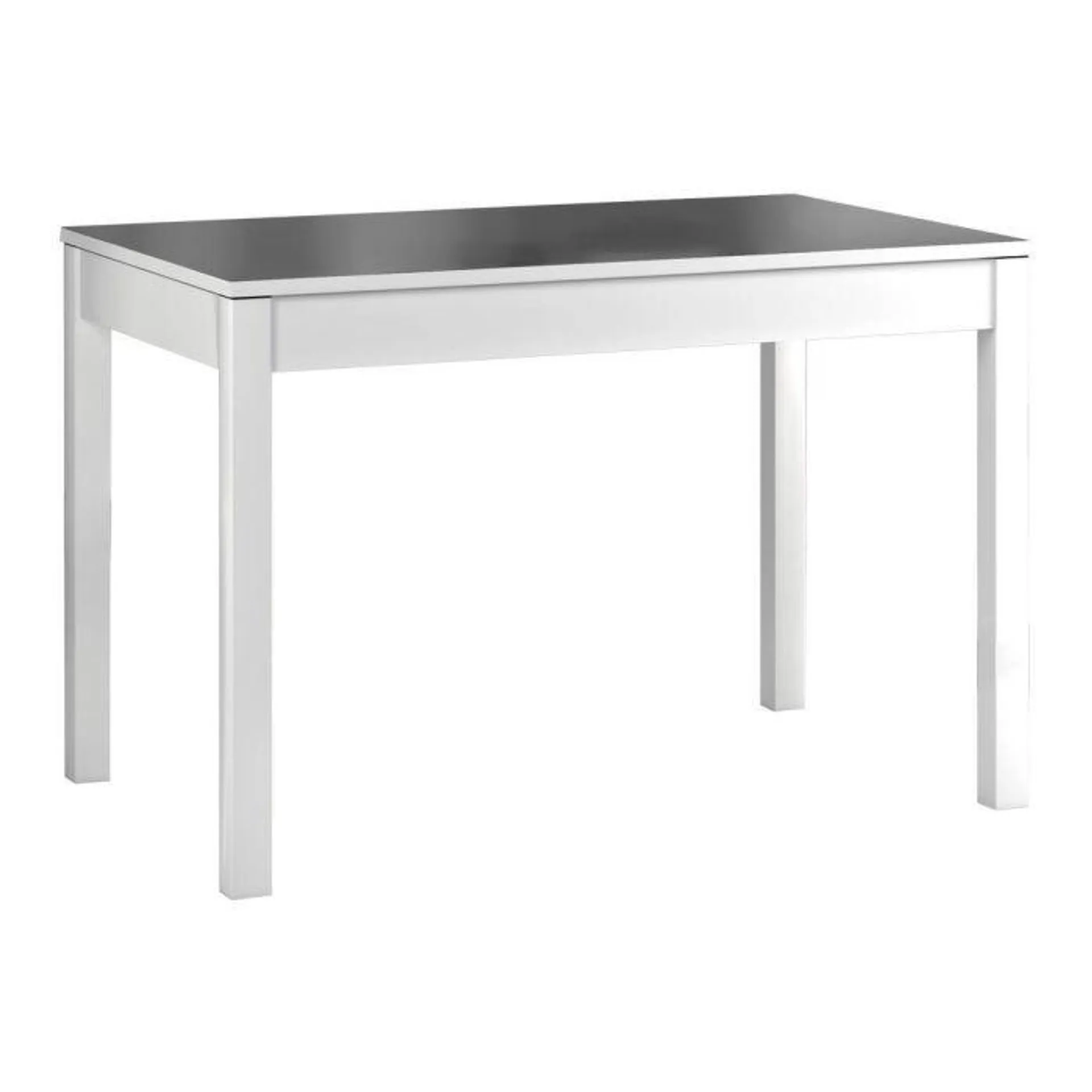 Mesa de Cocina Blanca con Tablero de Cristal CIGALES 156