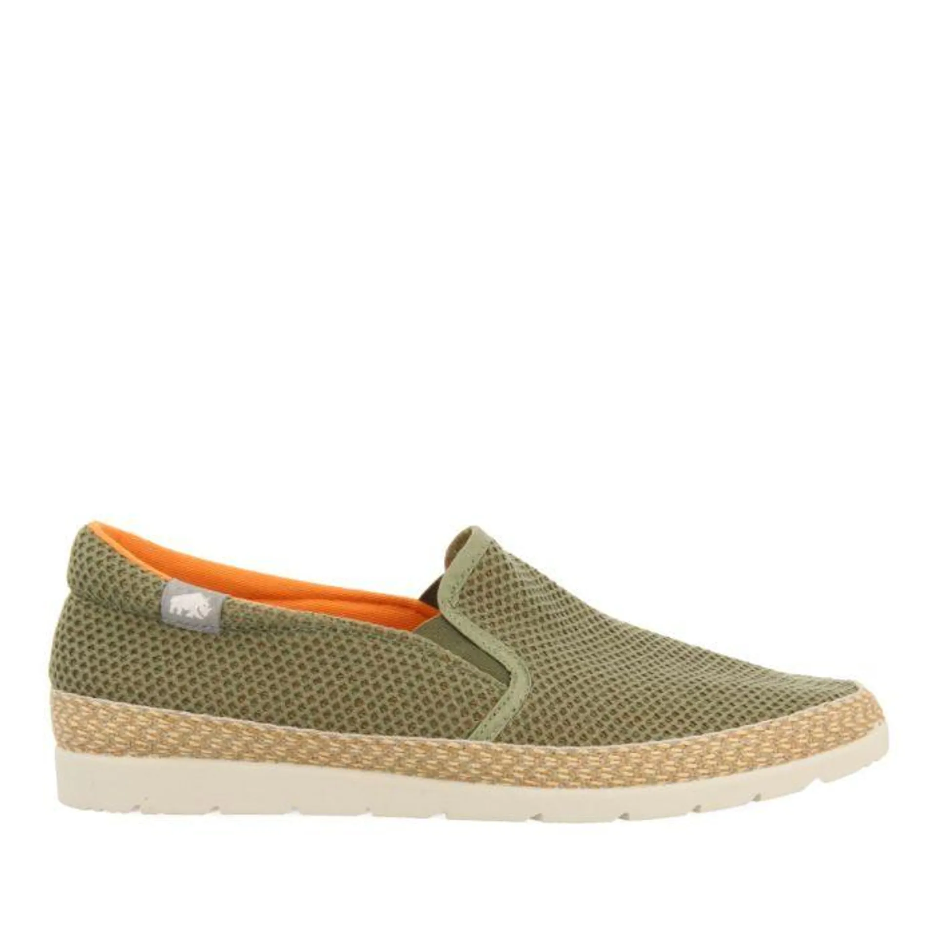 KHAKI MESH ESPADRILLES WITH RECYCLED COTTON FOR MEN YACOLT