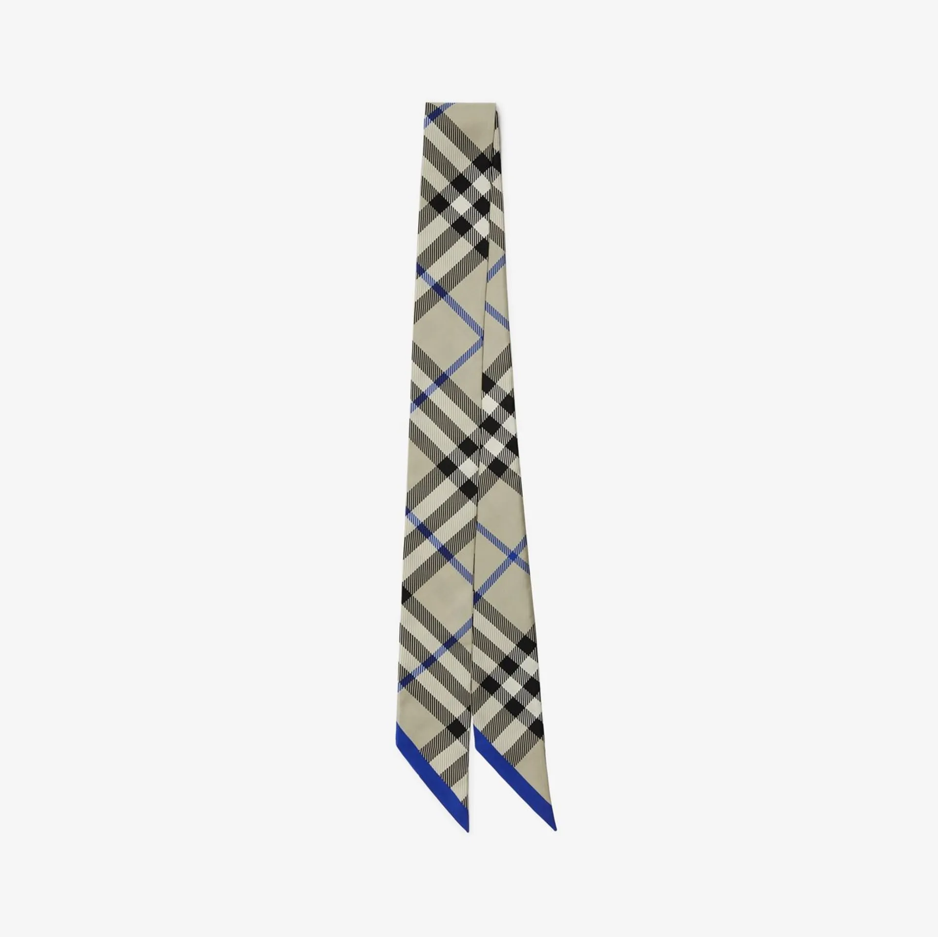 Skinny Check Silk Scarf