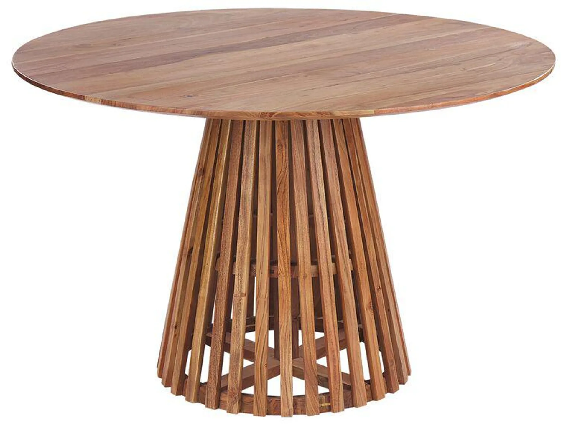 Mesa de comedor de madera de acacia oscura ⌀ 120 cm MESILLA