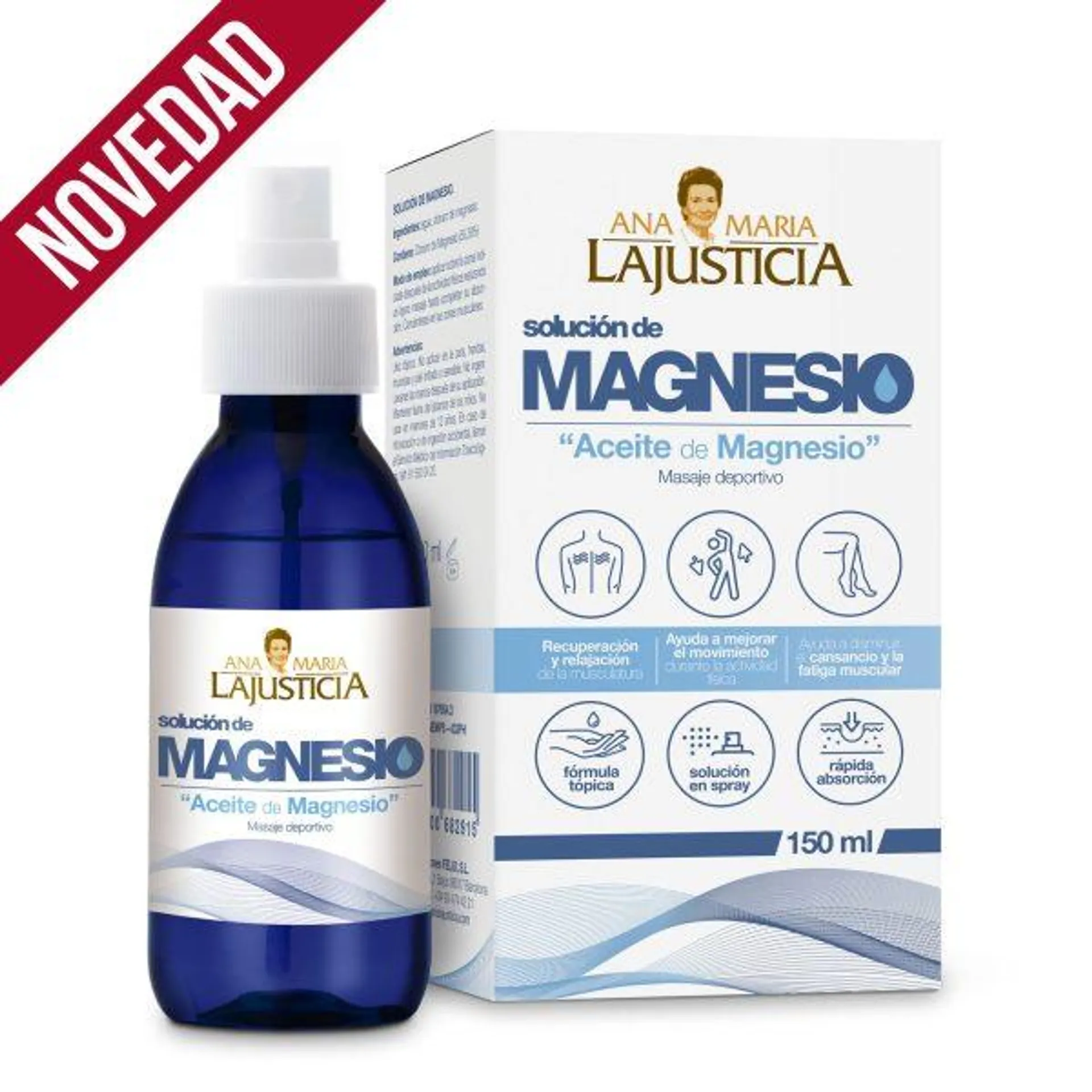 Aceite de Magnesio (150ml) – Ana Maria La Justicia