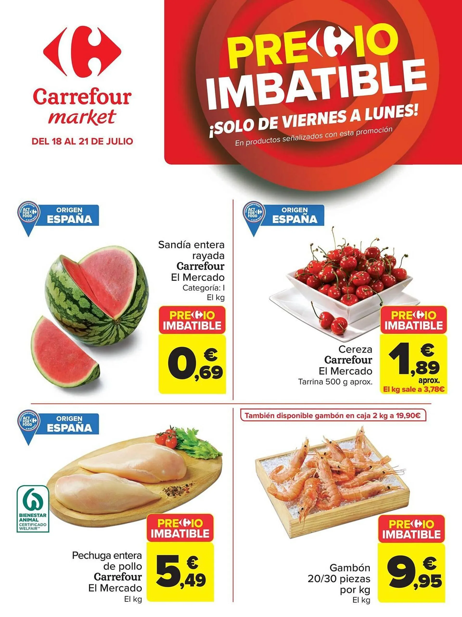 Catálogo de Folleto Carrefour Market 18 de julio al 21 de julio 2025 - Página 1