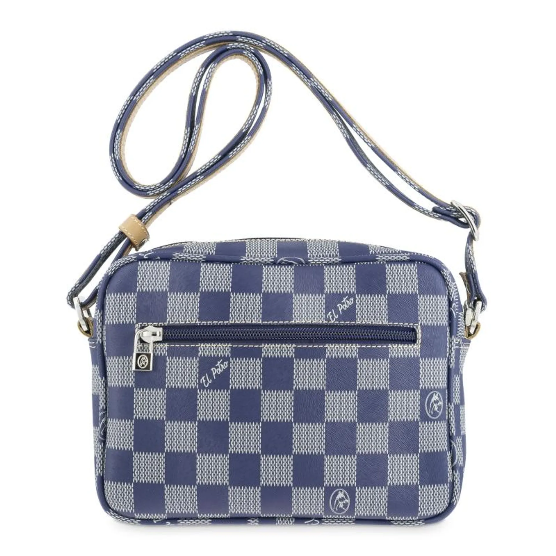 Bolso bandolera pequeña mujer en lona color azul-Chess